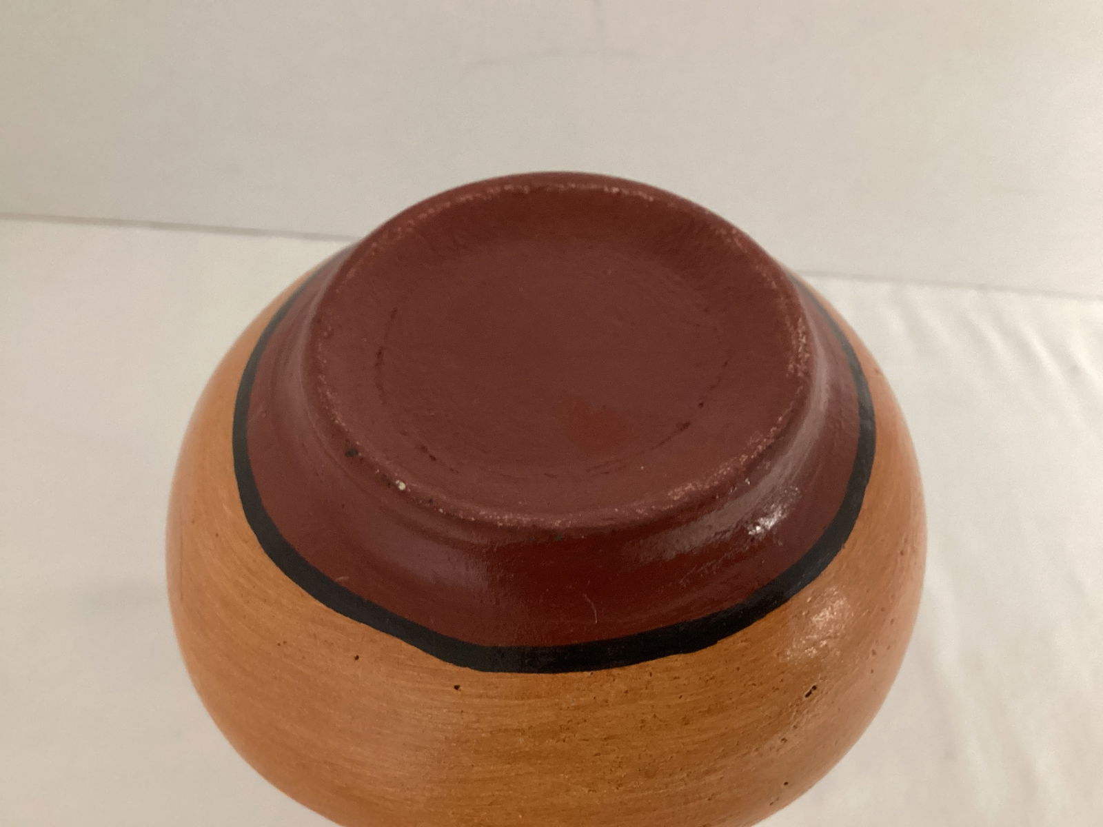 Terra Cotta Pottery Vase with Aztec Design - 5