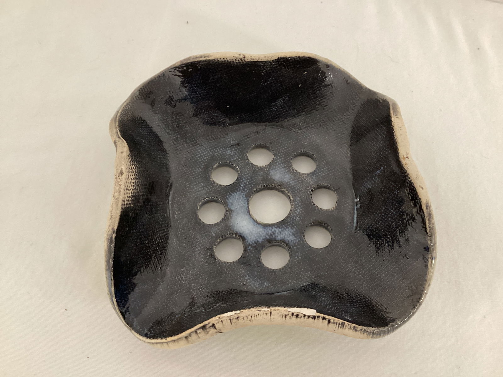 Hand Crafted Pottery Flower Frog - 5