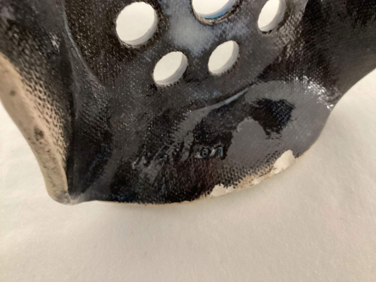 Hand Crafted Pottery Flower Frog - 6