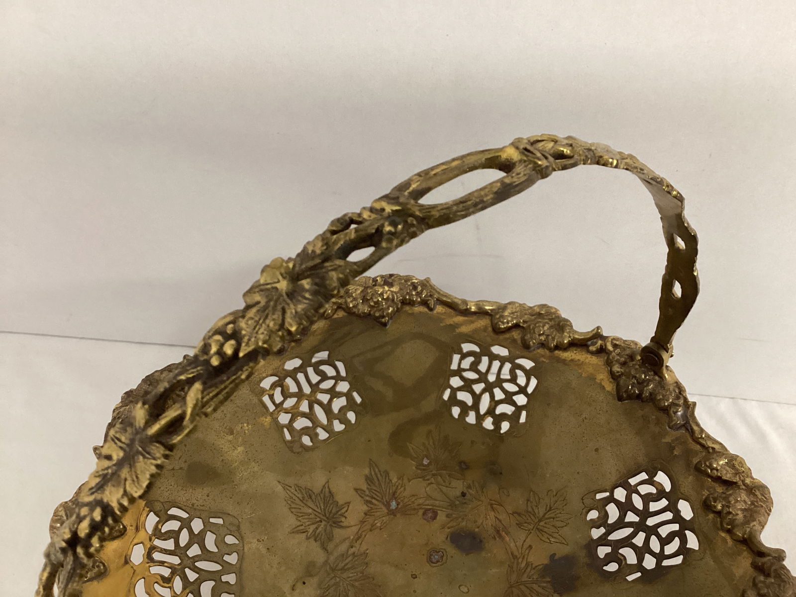 Brass Pedestal Basket - 3