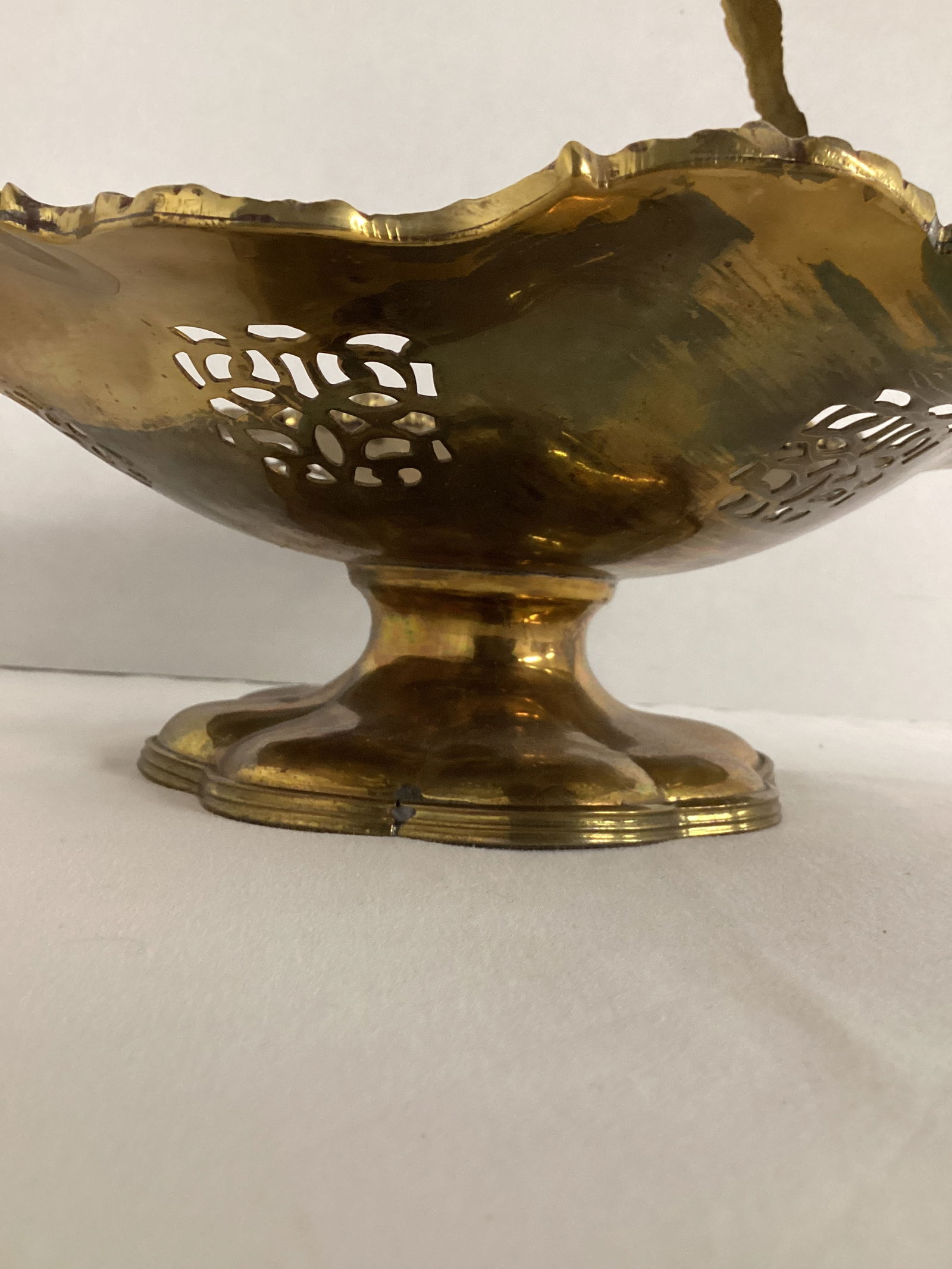 Brass Pedestal Basket - 4