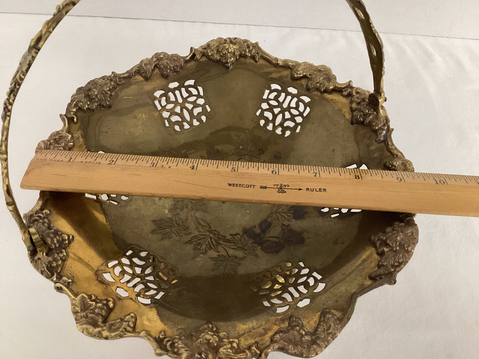 Brass Pedestal Basket - 5