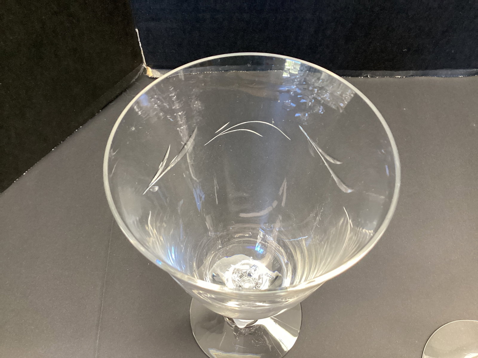 Seven Tiffin Franciscan Linda Pattern Crystal Iced Tea Glasses - 4