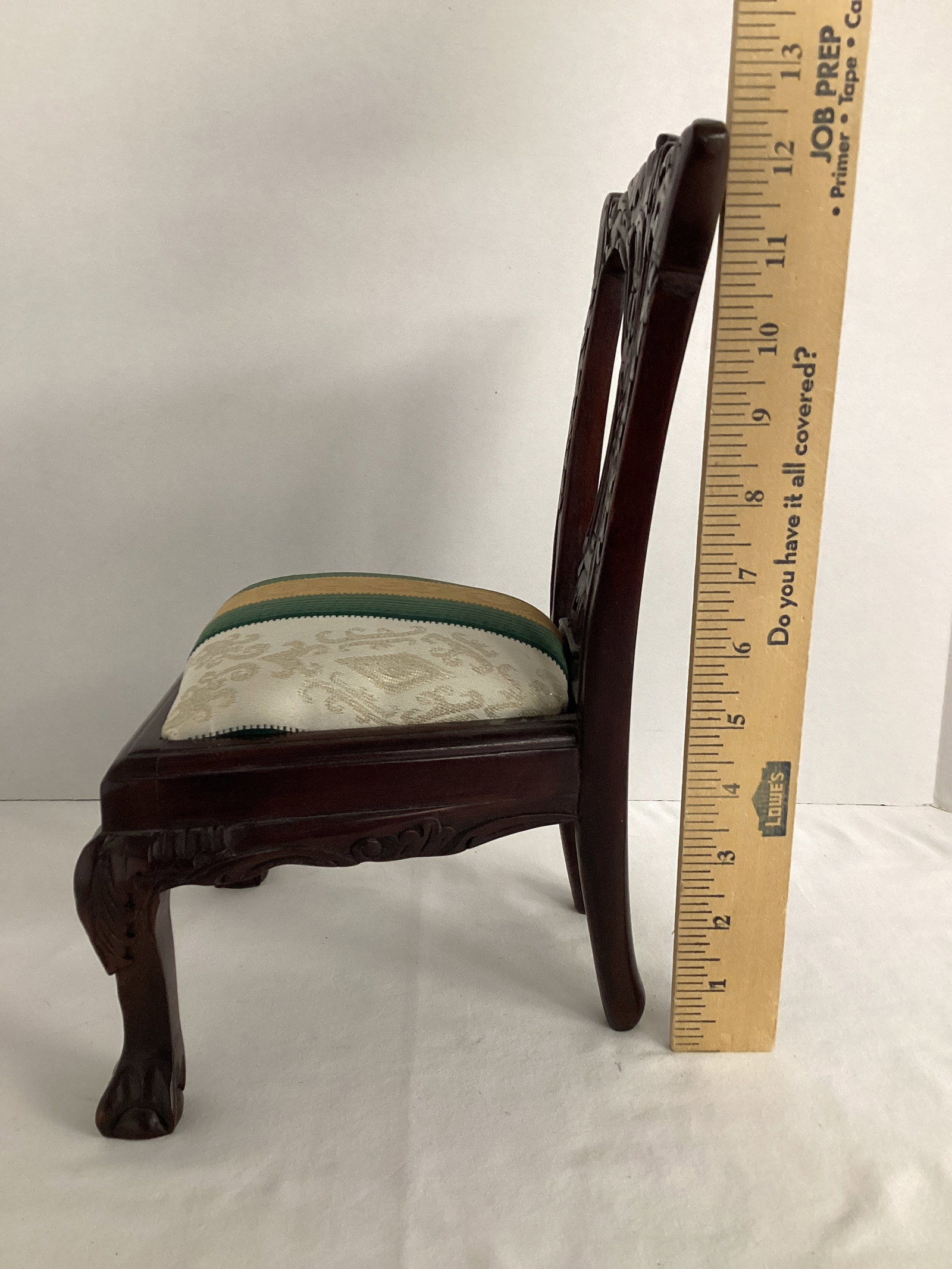 Miniature Chippendale Style Doll Chair - 5