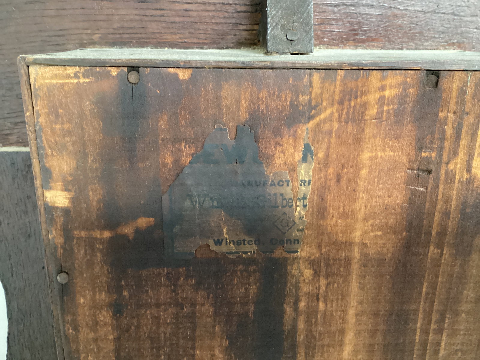 Wm. L. Gilbert Clock Co. Antique Oak Gingerbread Mantle Clock - 12