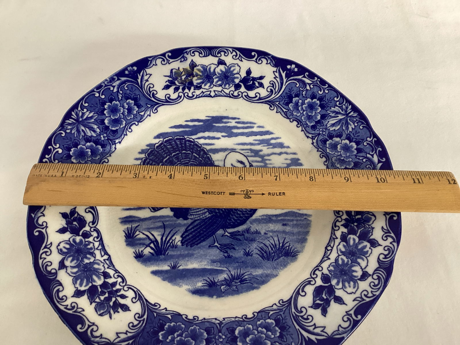 Blue and White Turkey Set Plate - 7