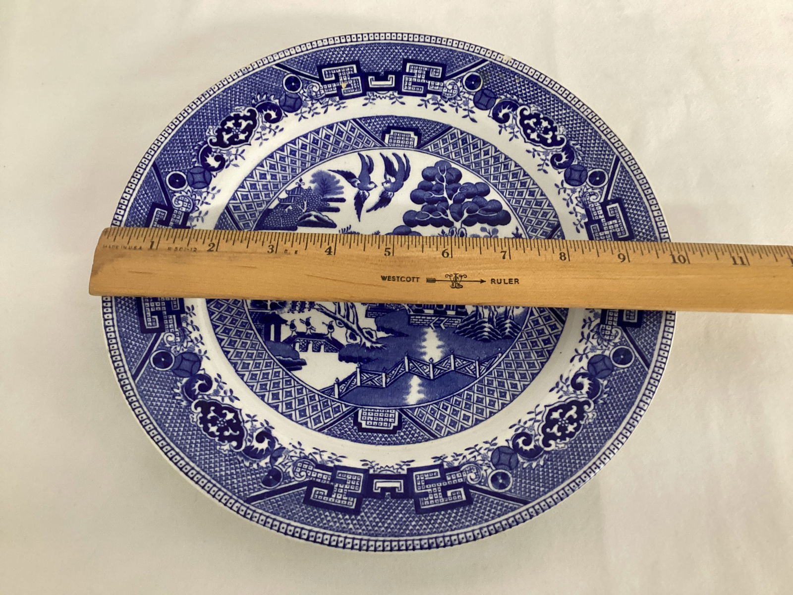 Two Blue Willow Pattern Plates - 10
