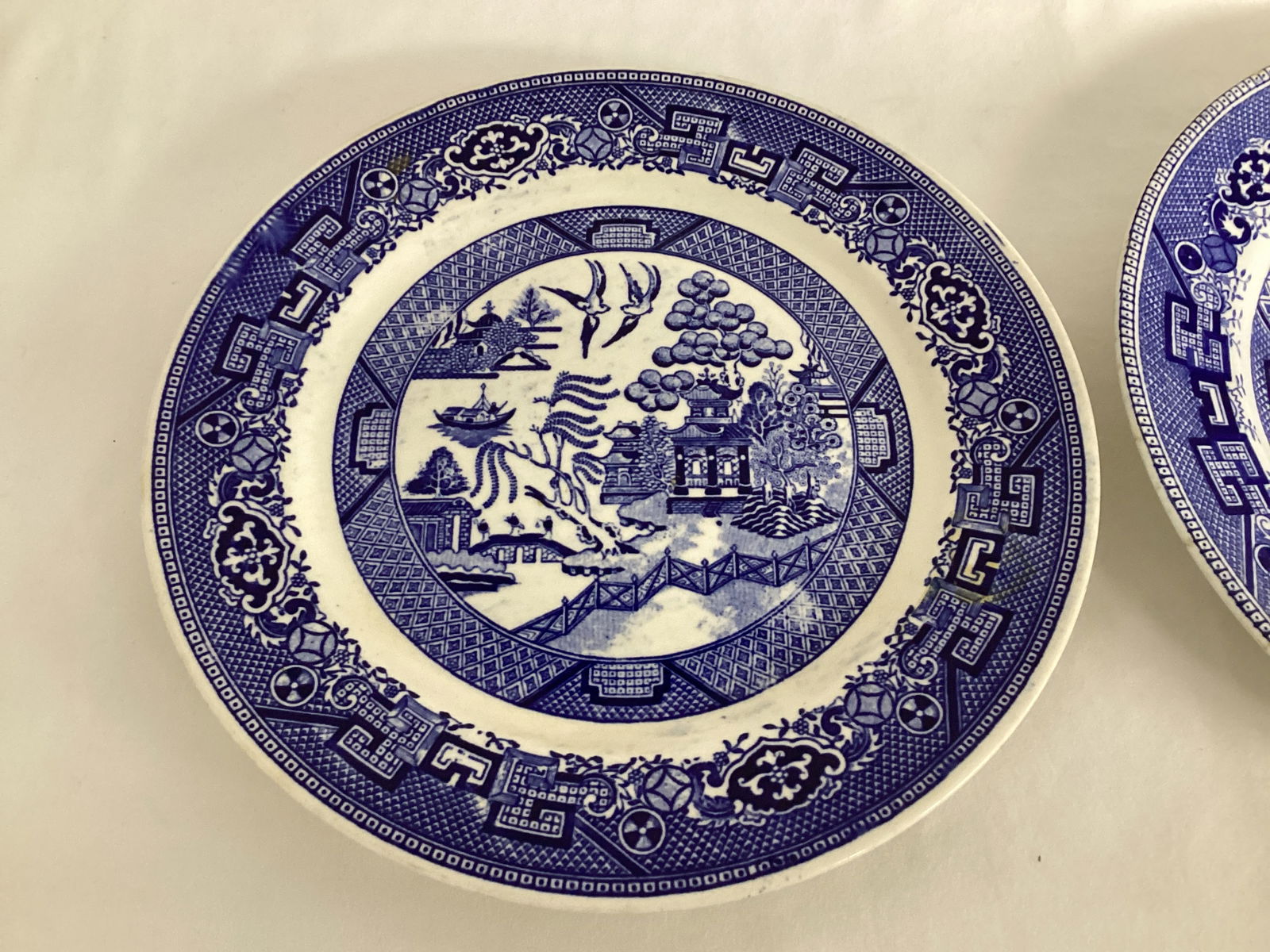 Two Blue Willow Pattern Plates - 2