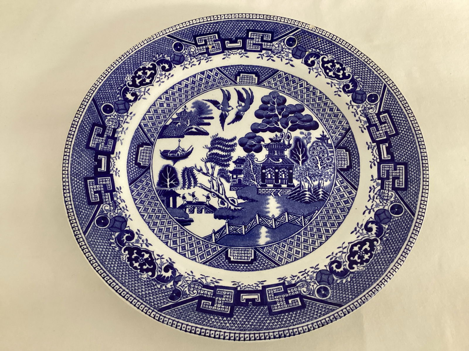 Two Blue Willow Pattern Plates - 7