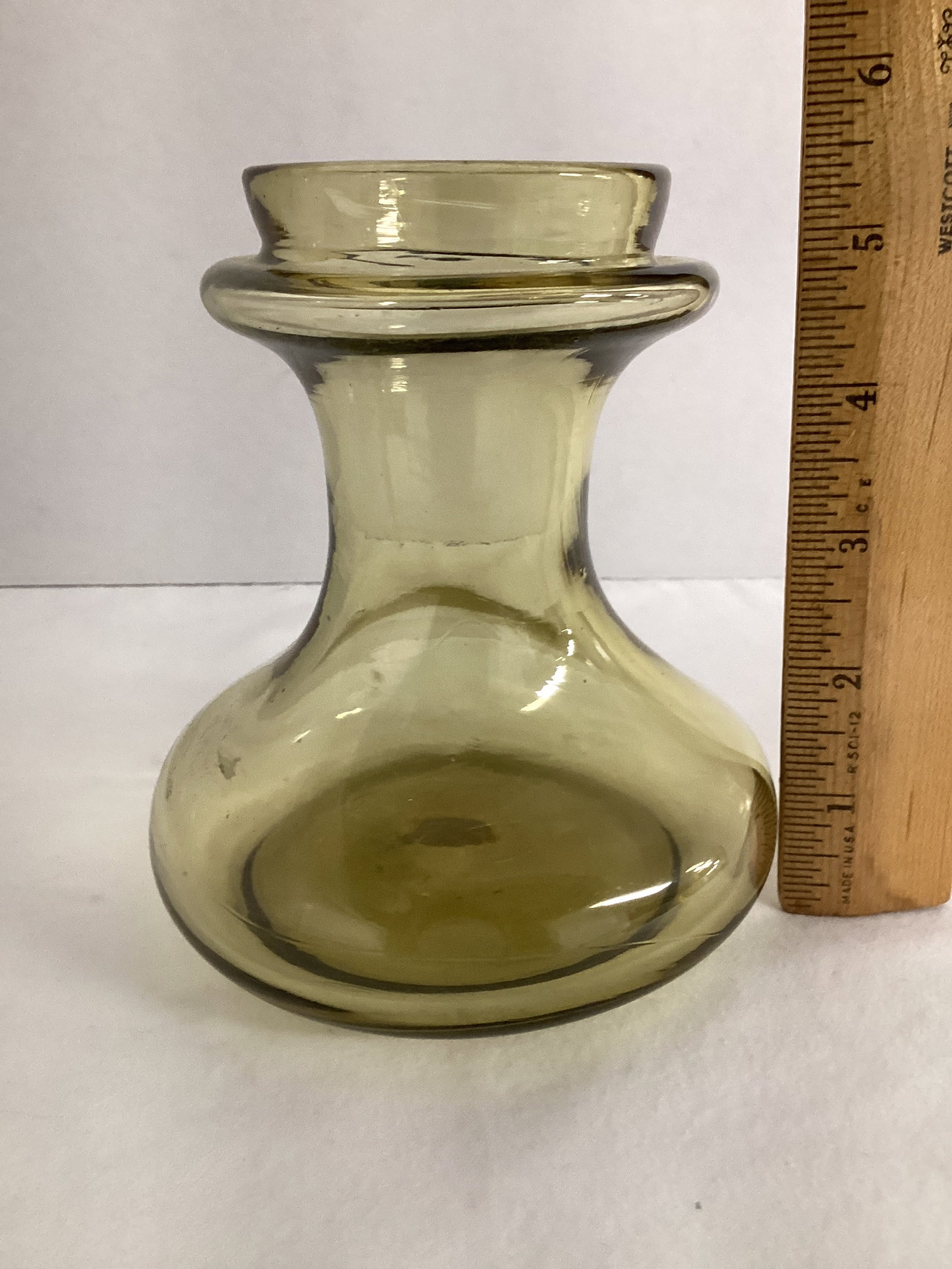 Hand Blown Yellow Vase - 5