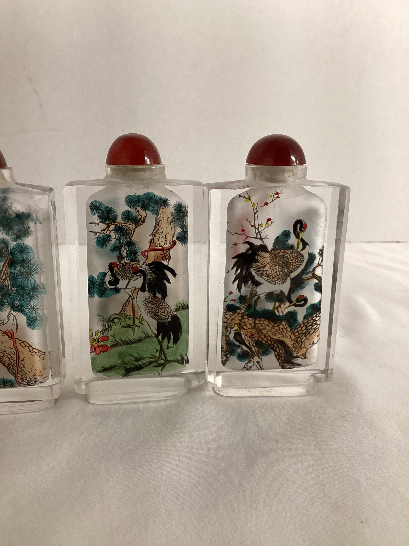 Four Reverse Painted Perfume Bottles - 3