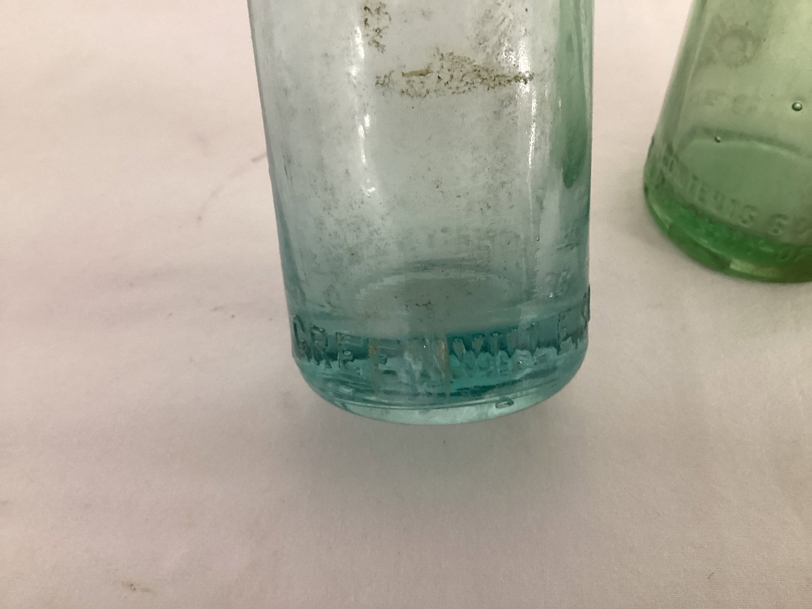 Green Glass Straight Coca-Cola Bottles Bottled in Greenville, SC - 4