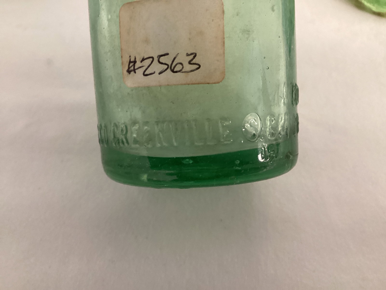 Green Glass Straight Coca-Cola Bottles Bottled in Greenville, SC - 5