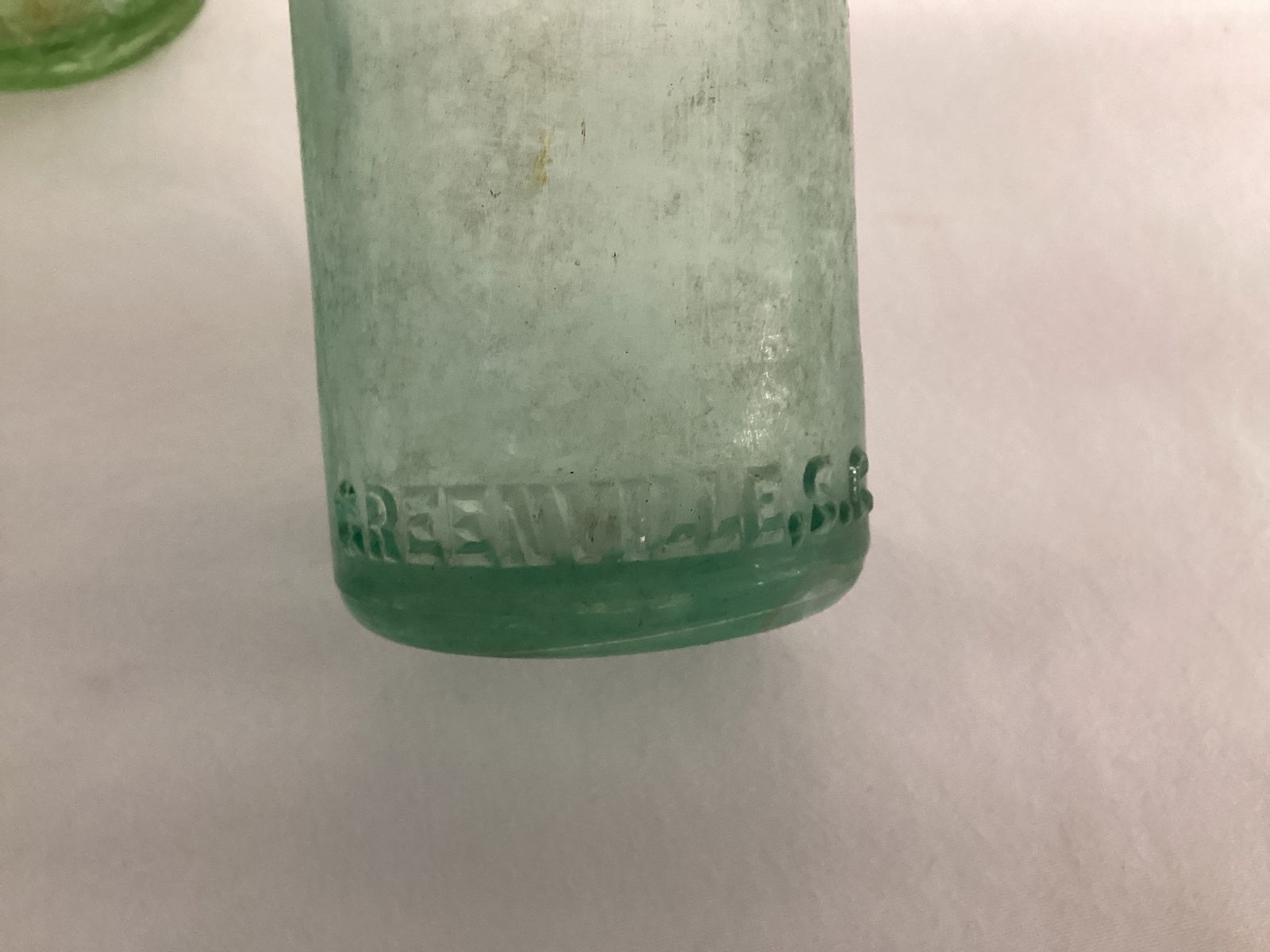 Green Glass Straight Coca-Cola Bottles Bottled in Greenville, SC - 7