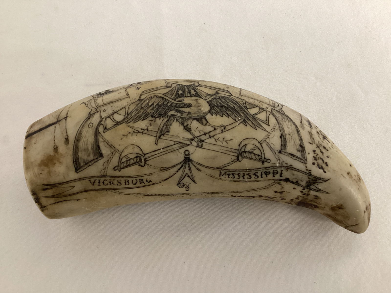 Vicksburg, Mississippi Faux Carved Whale Tooth - 2