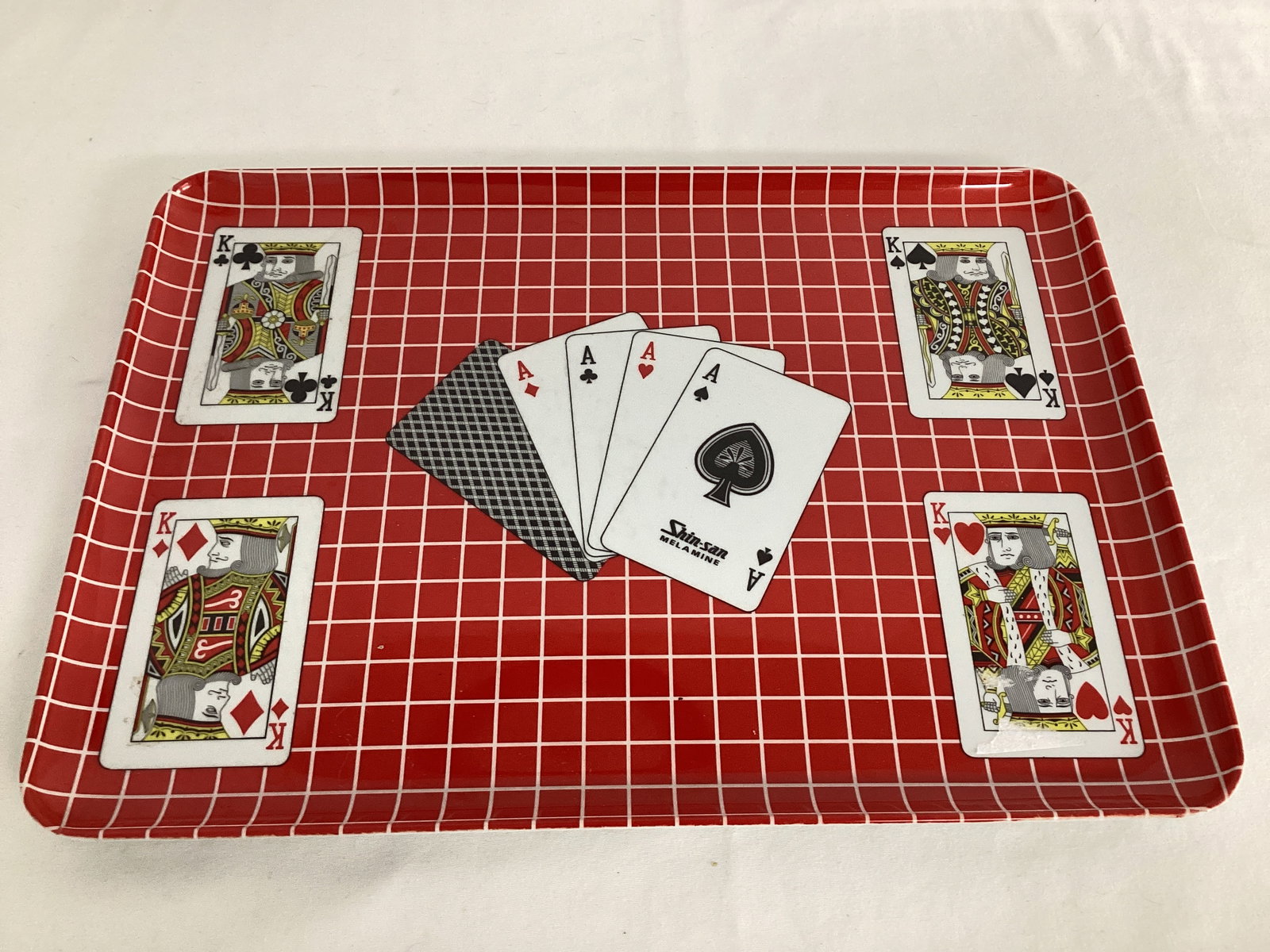 Shin-San Melamine Deck of Cards Tray: 12" x 9" 