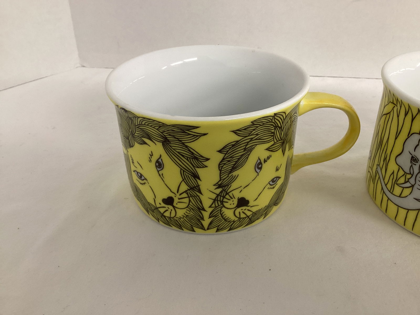 Three Villa Vanilla Palm Beach African Animals Coffee Cups - 2