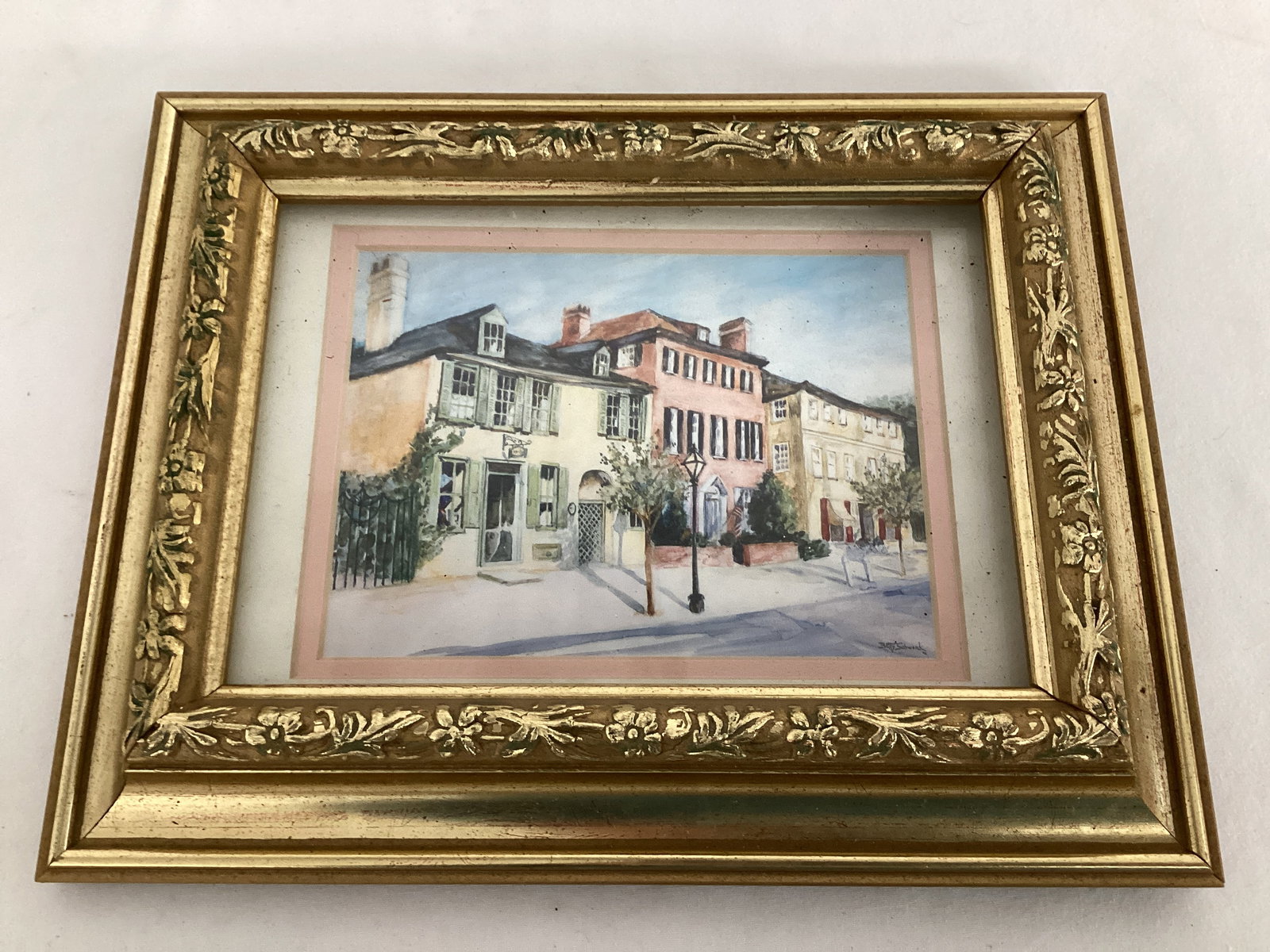 Rainbow Row Charleston, SC Framed Print: 7 1/2" x 9 1/2" 