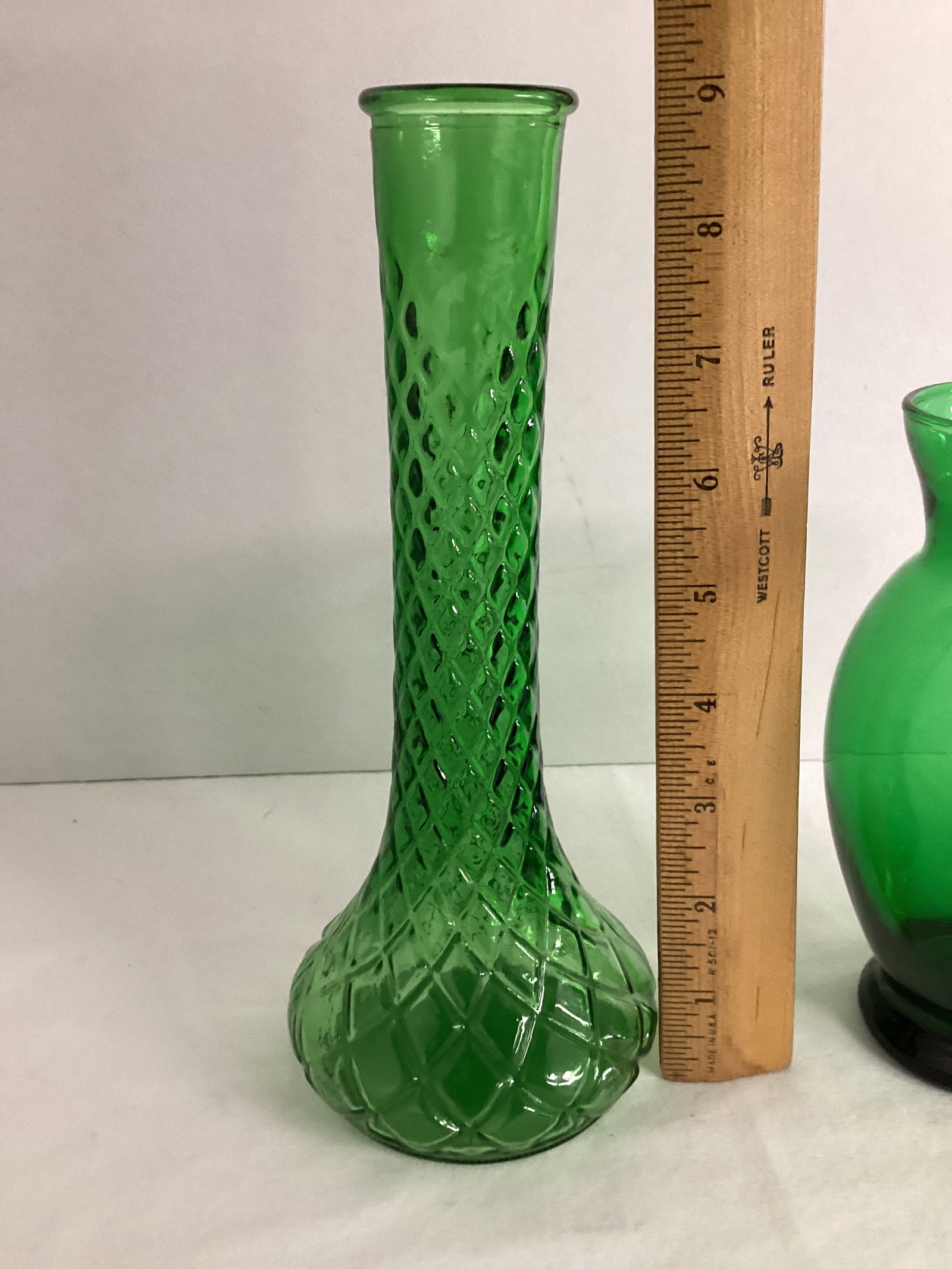 Green Glass Vases - 5