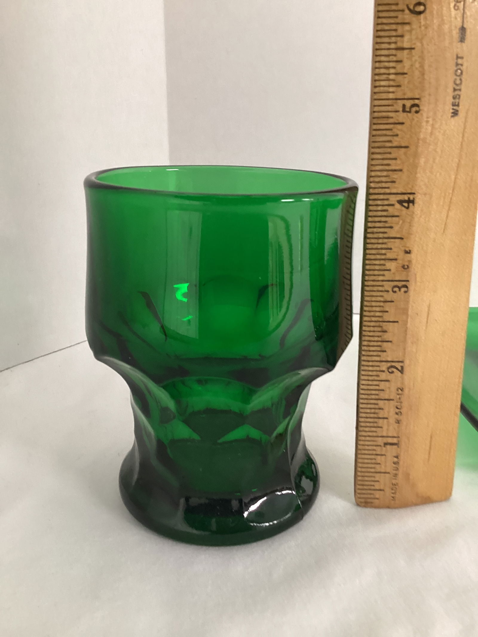 Green Glass Plates, Cups, and Coffee Cup - 2