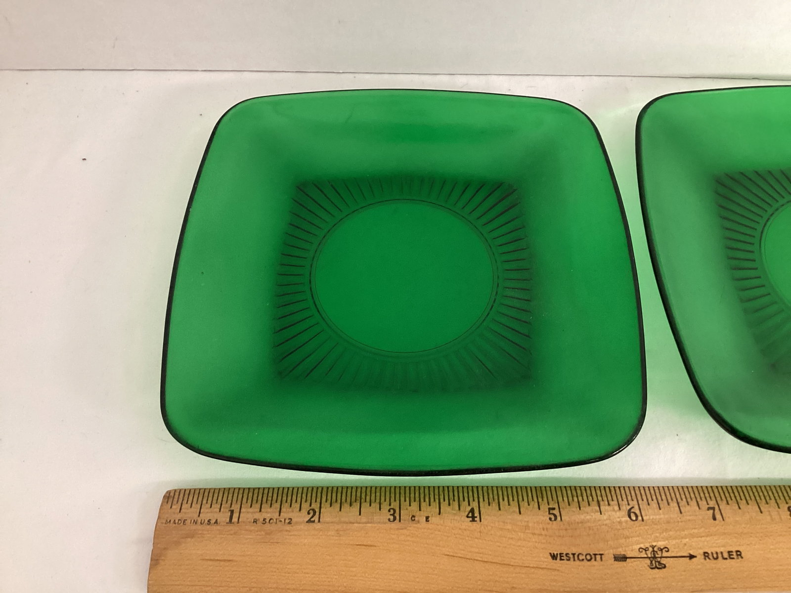 Green Glass Plates, Cups, and Coffee Cup - 5