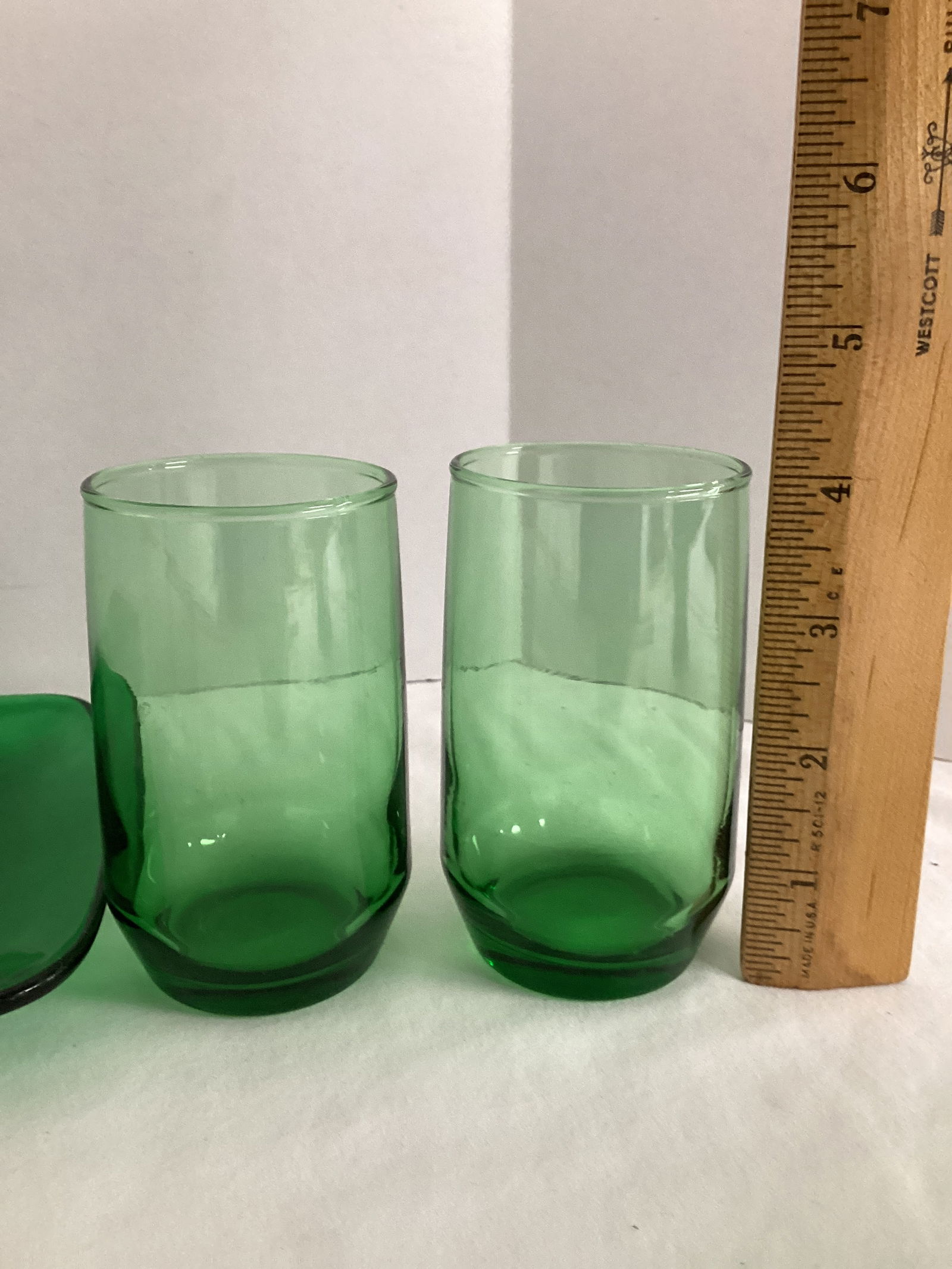 Green Glass Plates, Cups, and Coffee Cup - 7