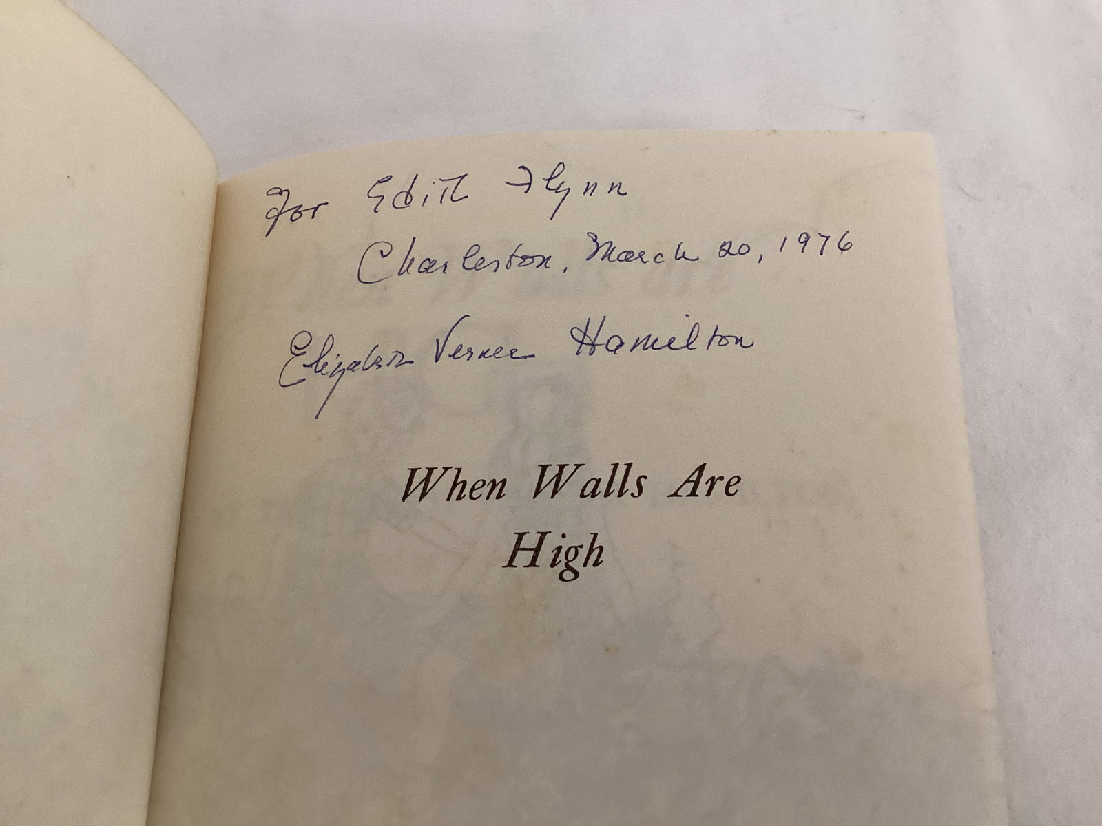 Signed Tradd Street Press When Walls are High First Edition Book - 4