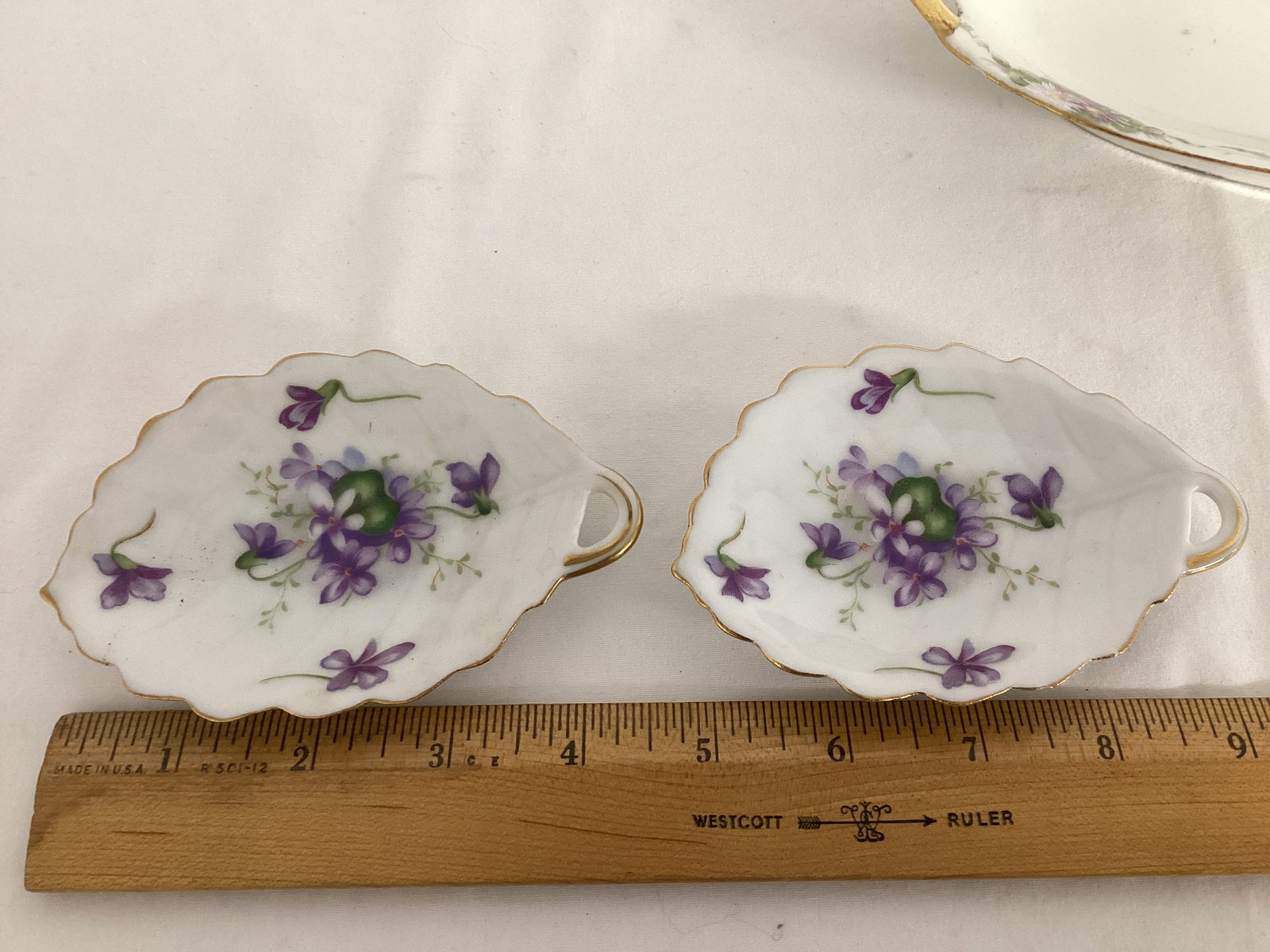 Floral Oval Dish and Leaf Plates - 2