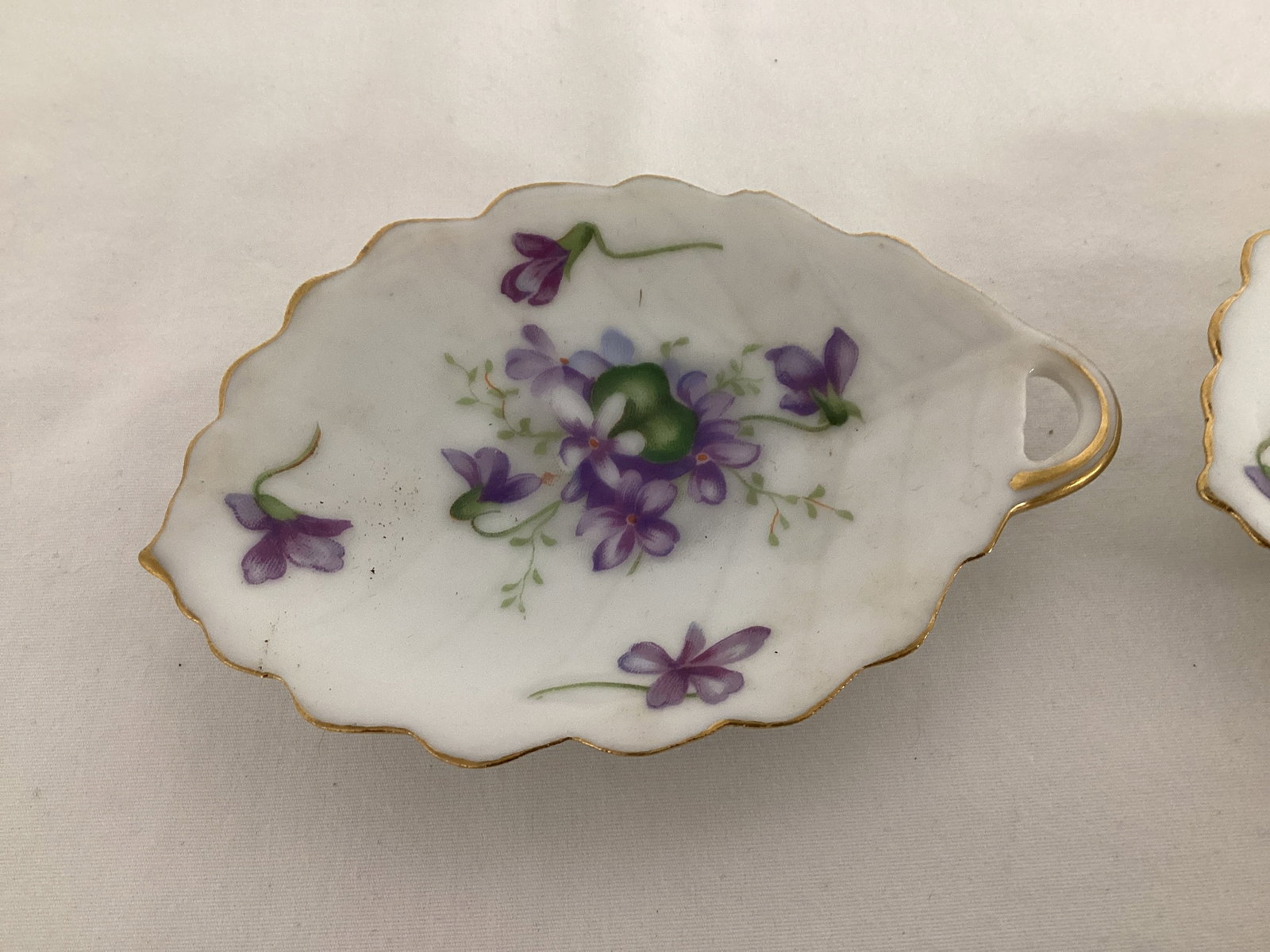 Floral Oval Dish and Leaf Plates - 3