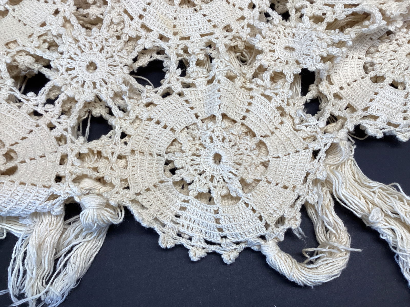 Crochet Tablecloth with Fringe - 2