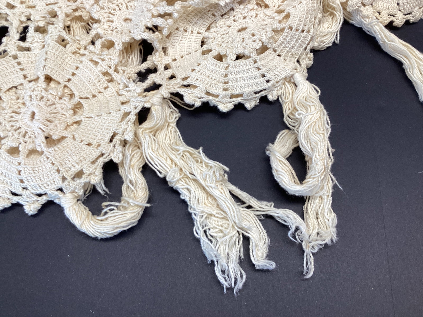 Crochet Tablecloth with Fringe - 3