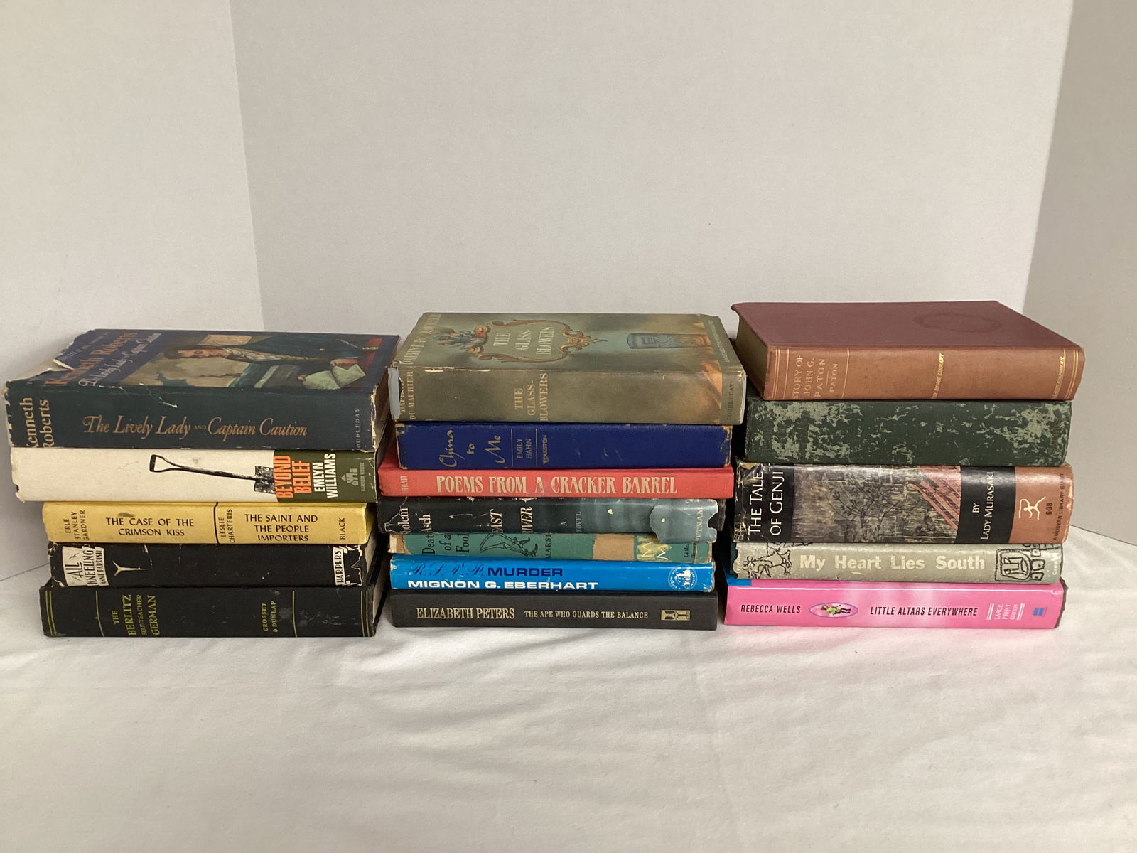 Vintage Hardback Books: some damage and wear 