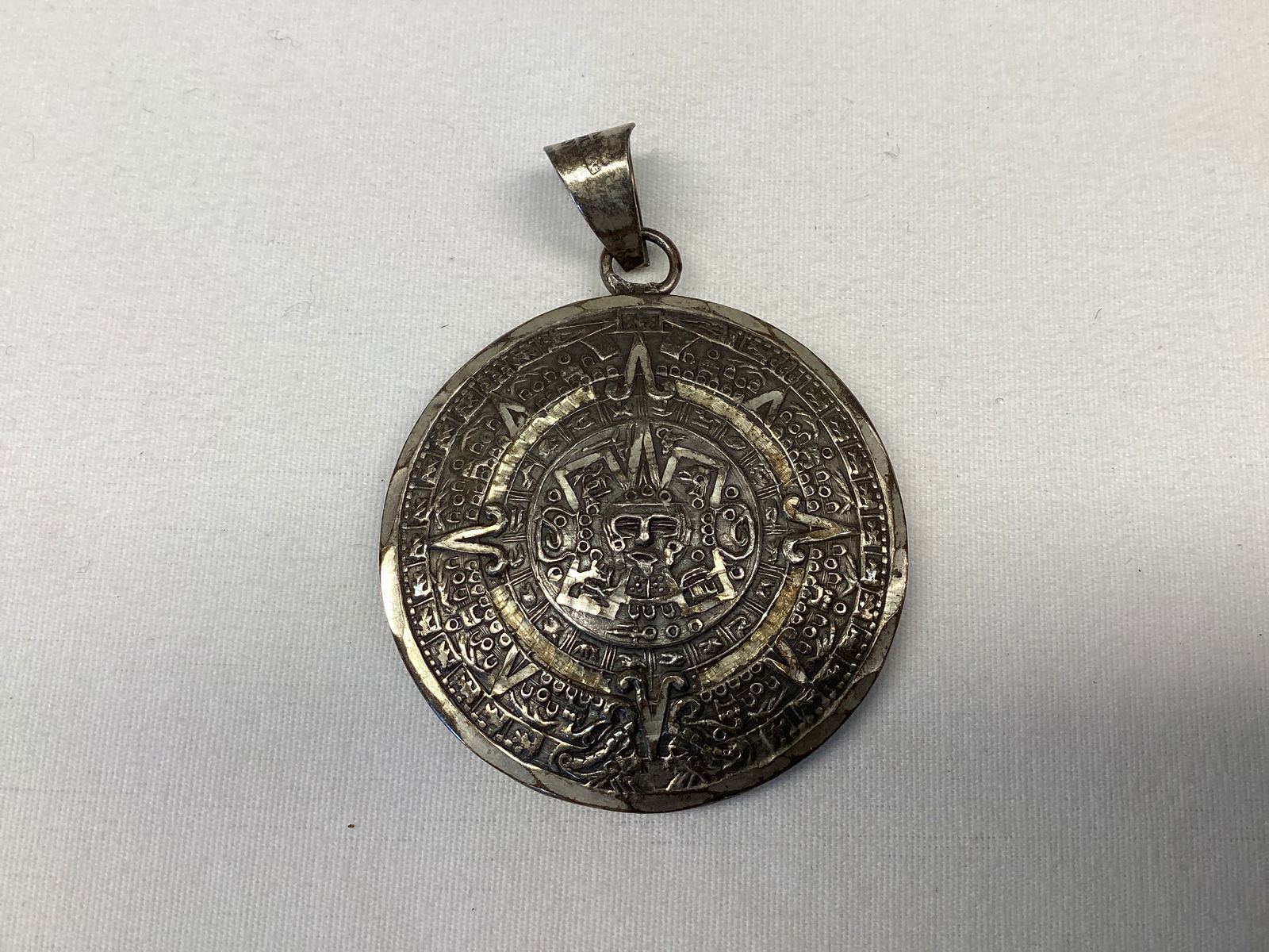 Sterling Silver Mayan Calendar Pendant (1 of 3)