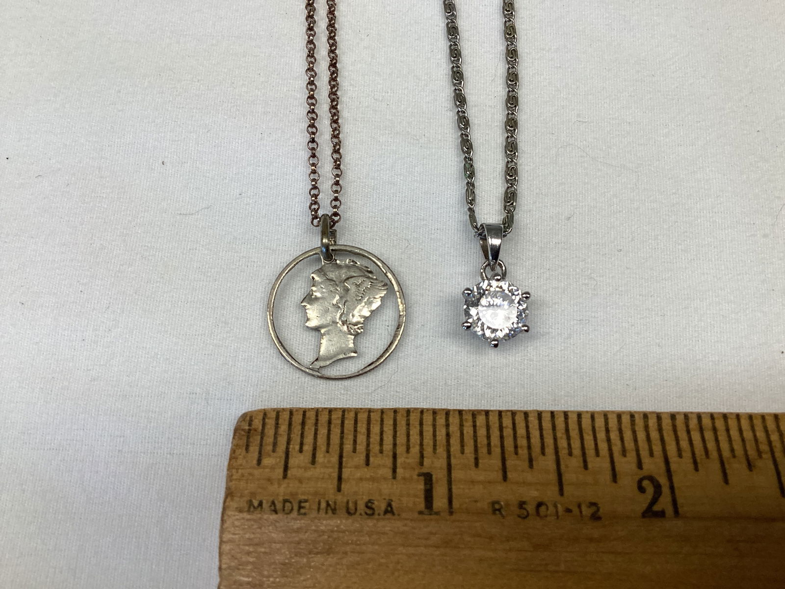Two Sterling Chains with Pendants - 2