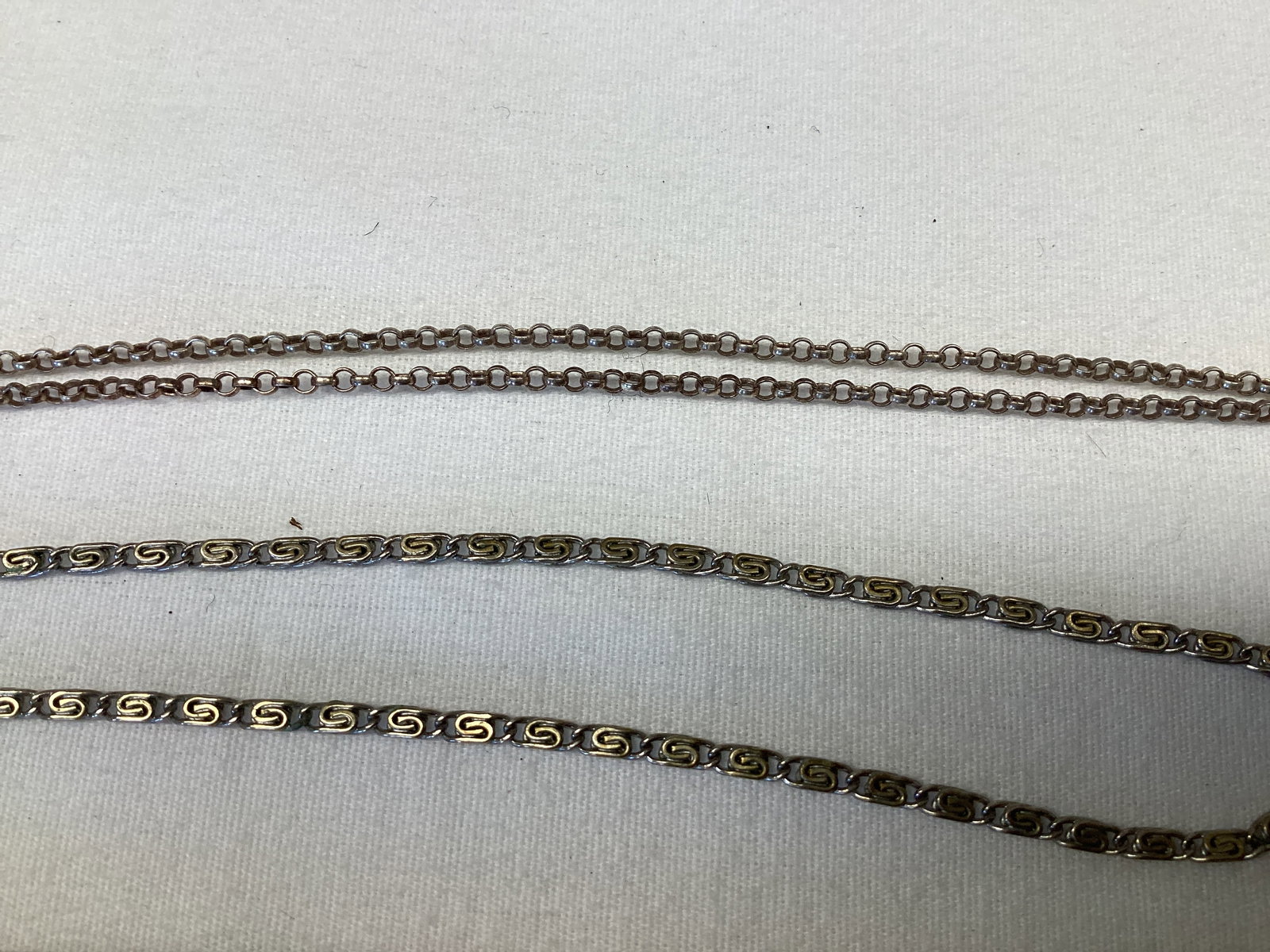 Two Sterling Chains with Pendants - 5