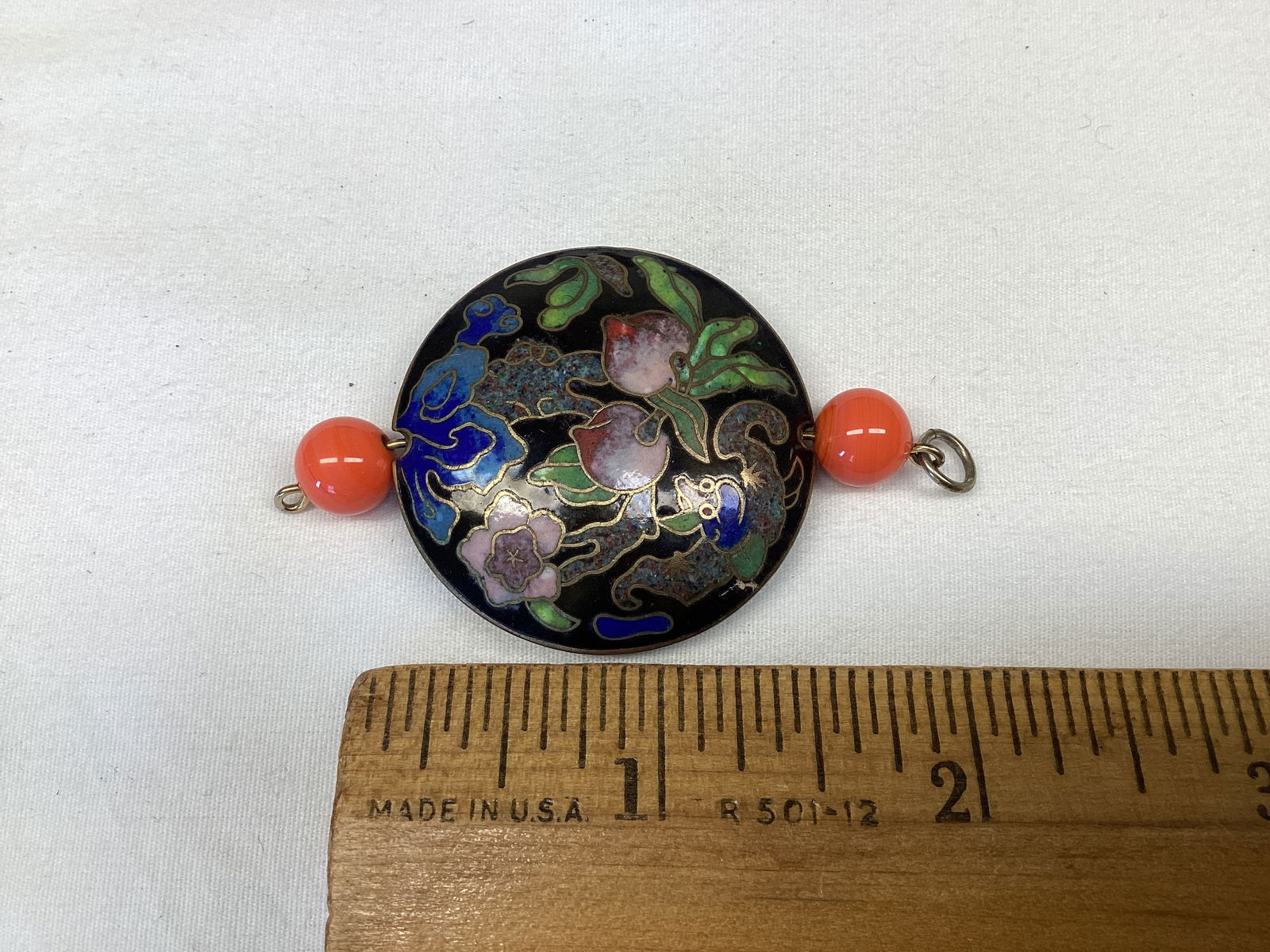 Cloisonne Pendant and Bangle Bracelet - 2