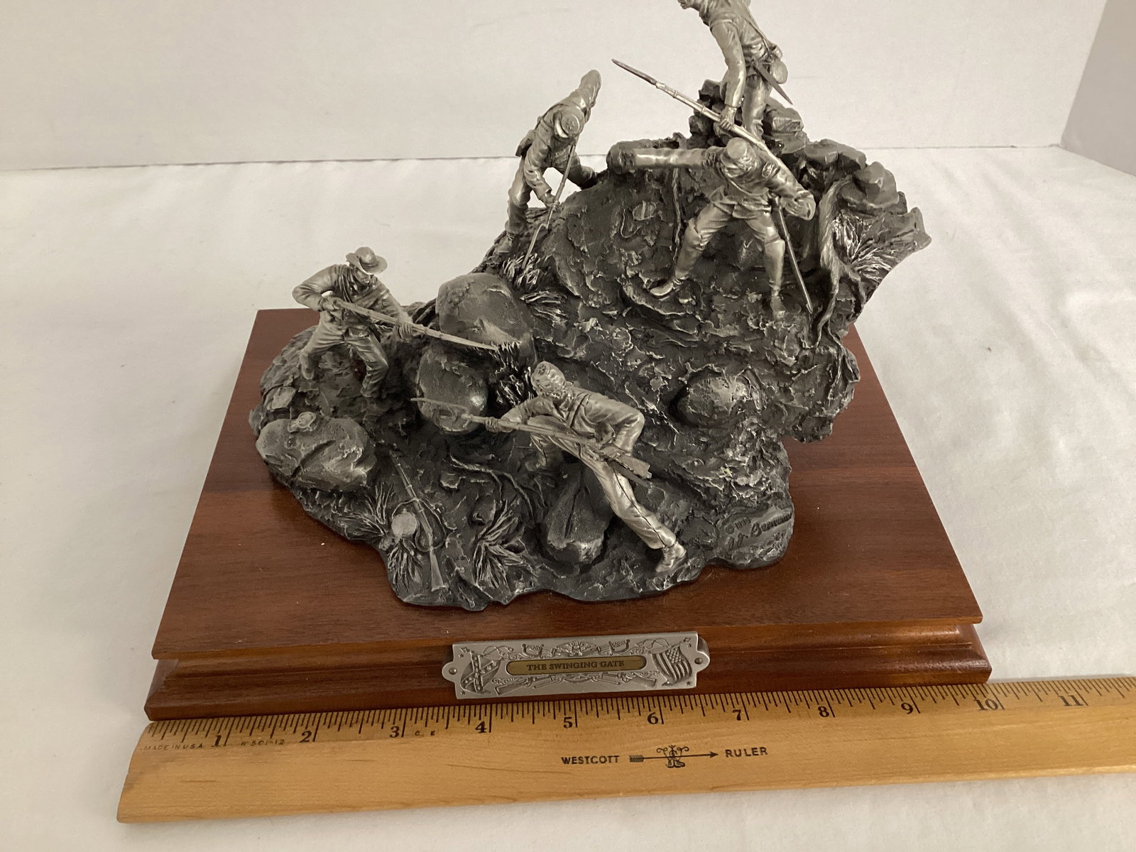 Chilmark FJ Barnum Signed The Swinging Gate Sculpture - 13