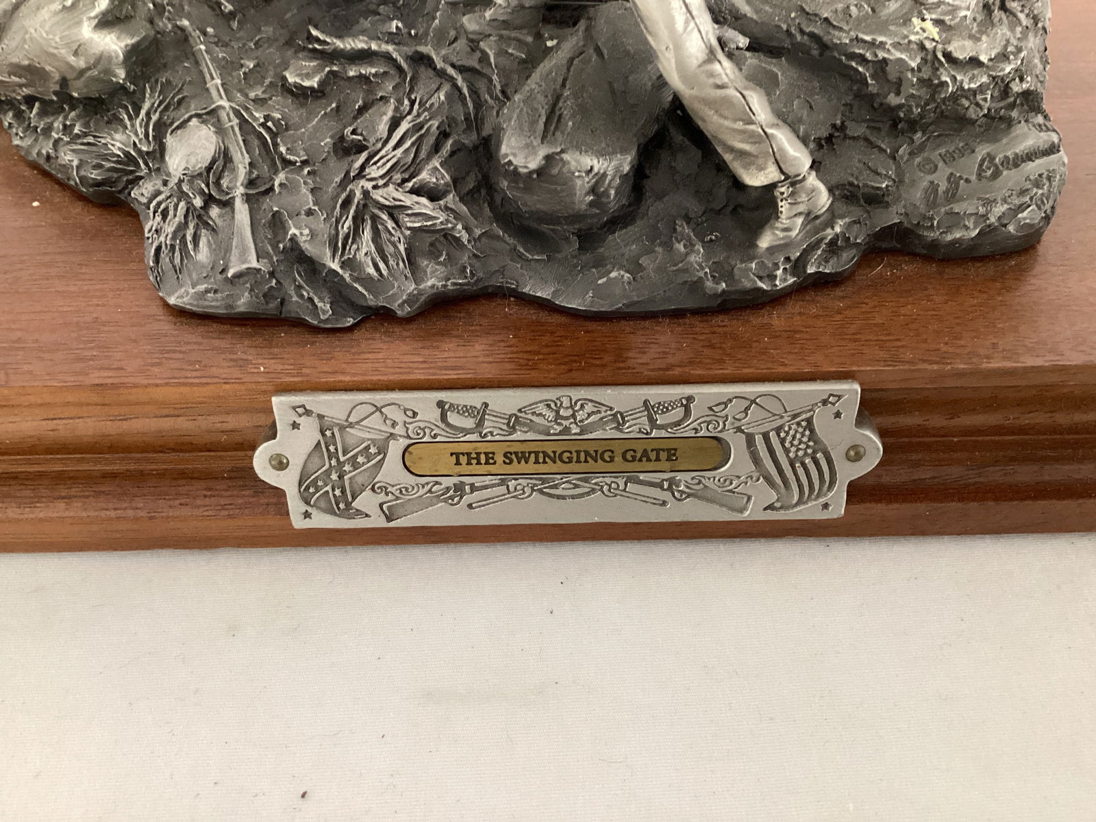 Chilmark FJ Barnum Signed The Swinging Gate Sculpture - 2