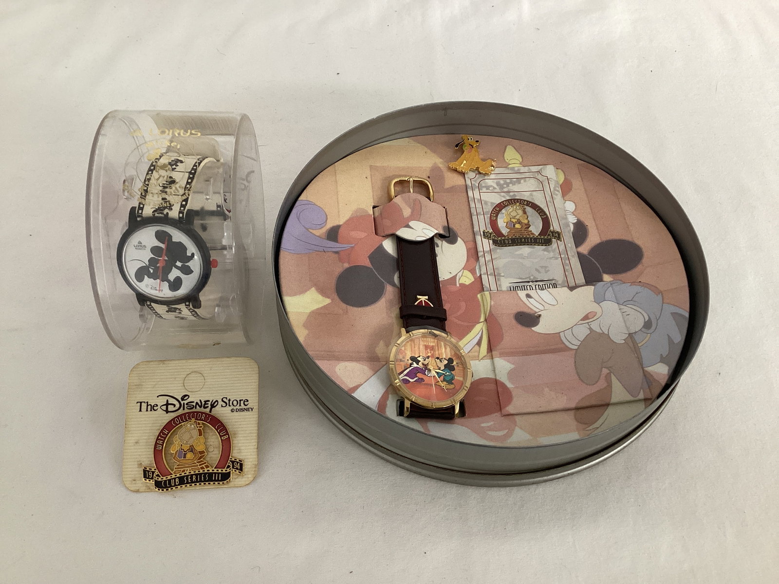 Disney Watches and Pins: . 