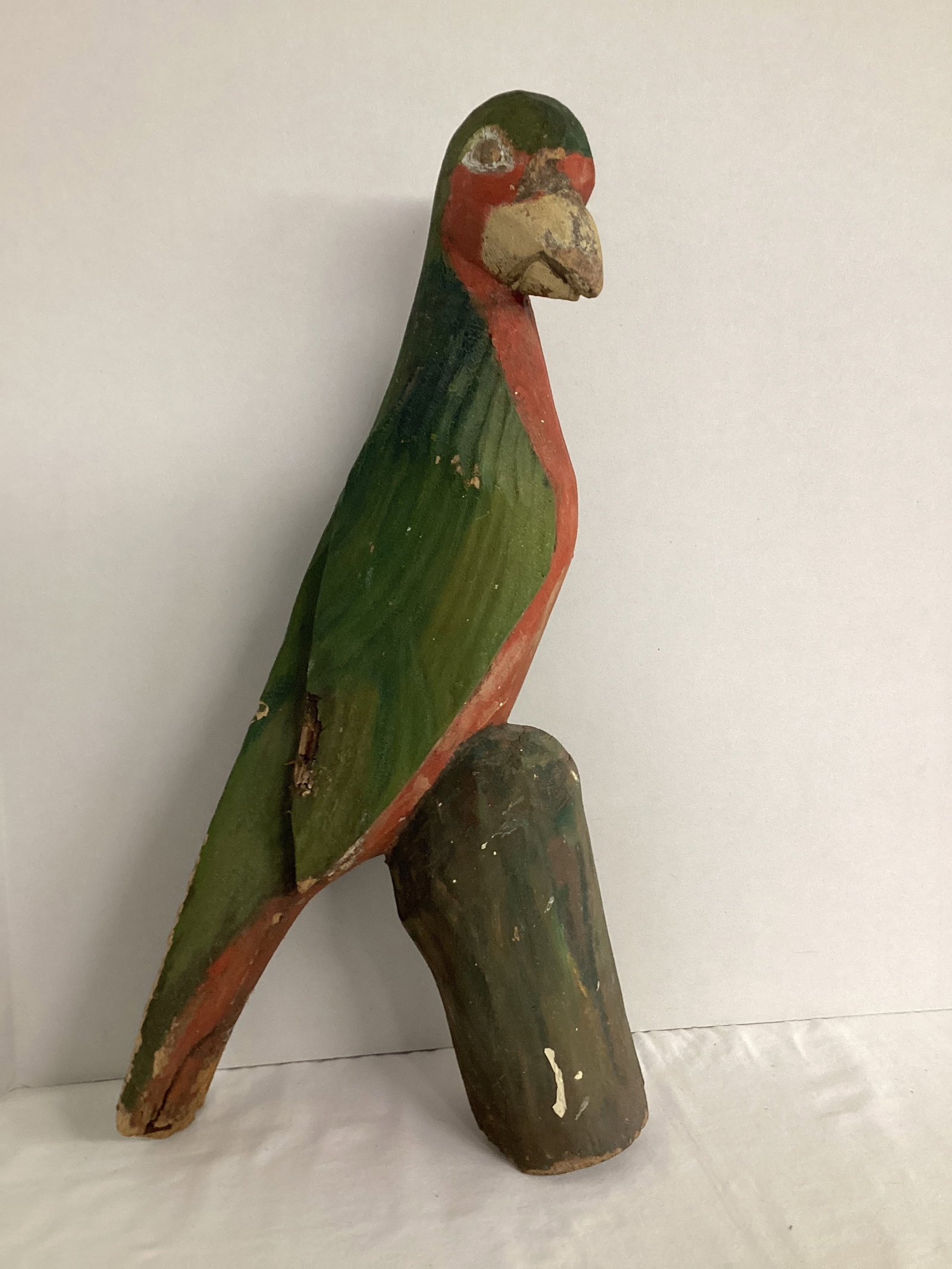 Vintage Wood Parrot: 20" h 
