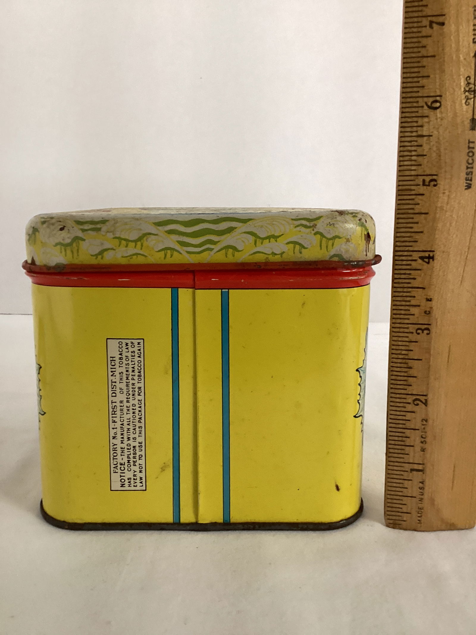 Metal Children's Tray and Cut Plug Tin - 7