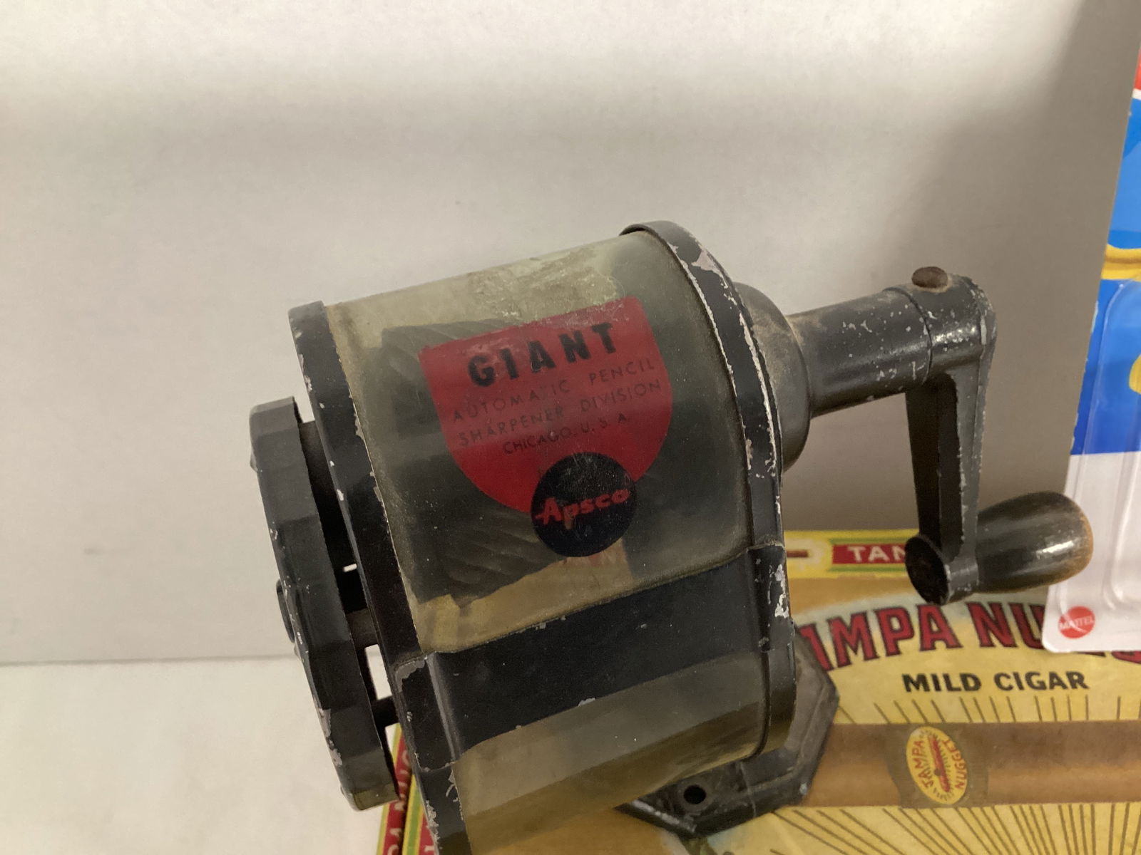 Cigar Box, Pencil Sharpener, Hot Wheels, and Flashlight - 4