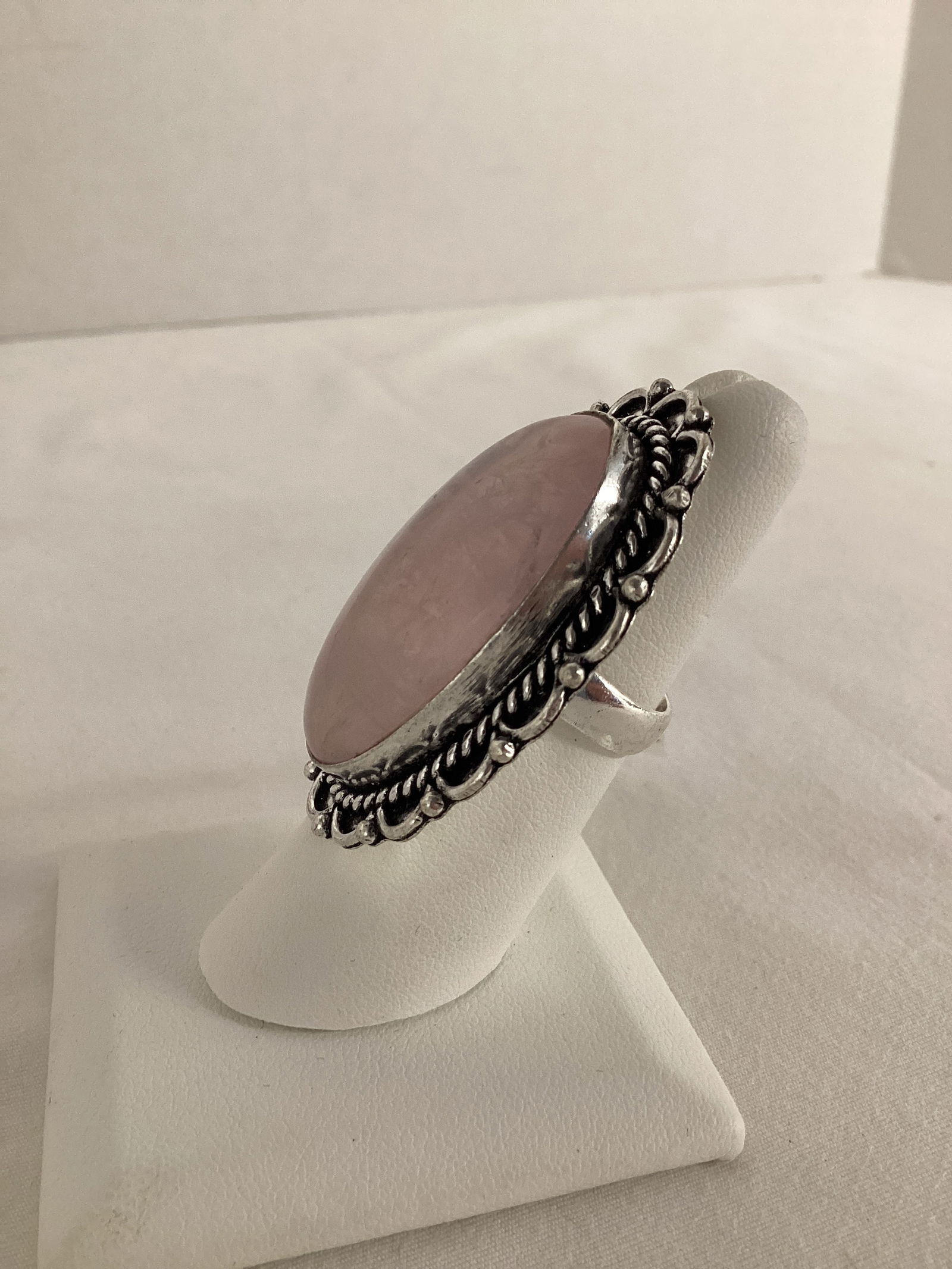 Rose Quartz Size 6 Ring - 2