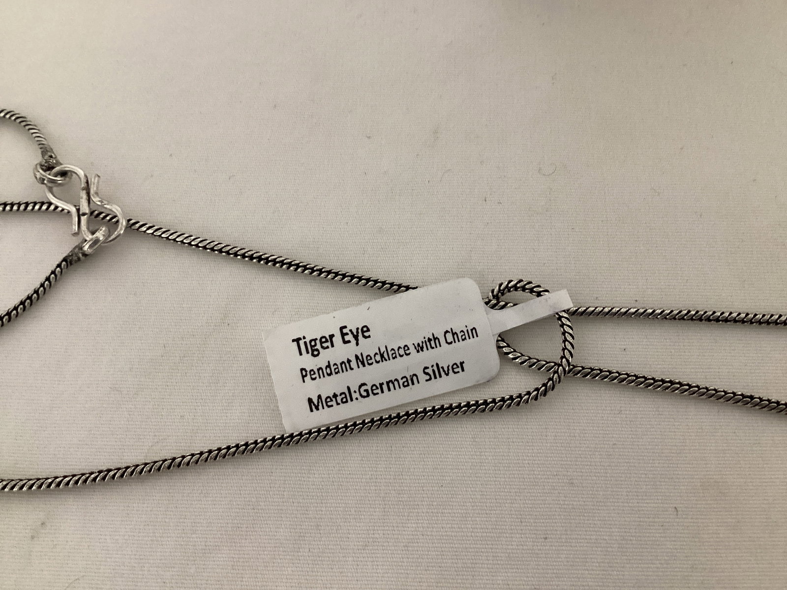 Tiger Eye Pendant with Chain - 4