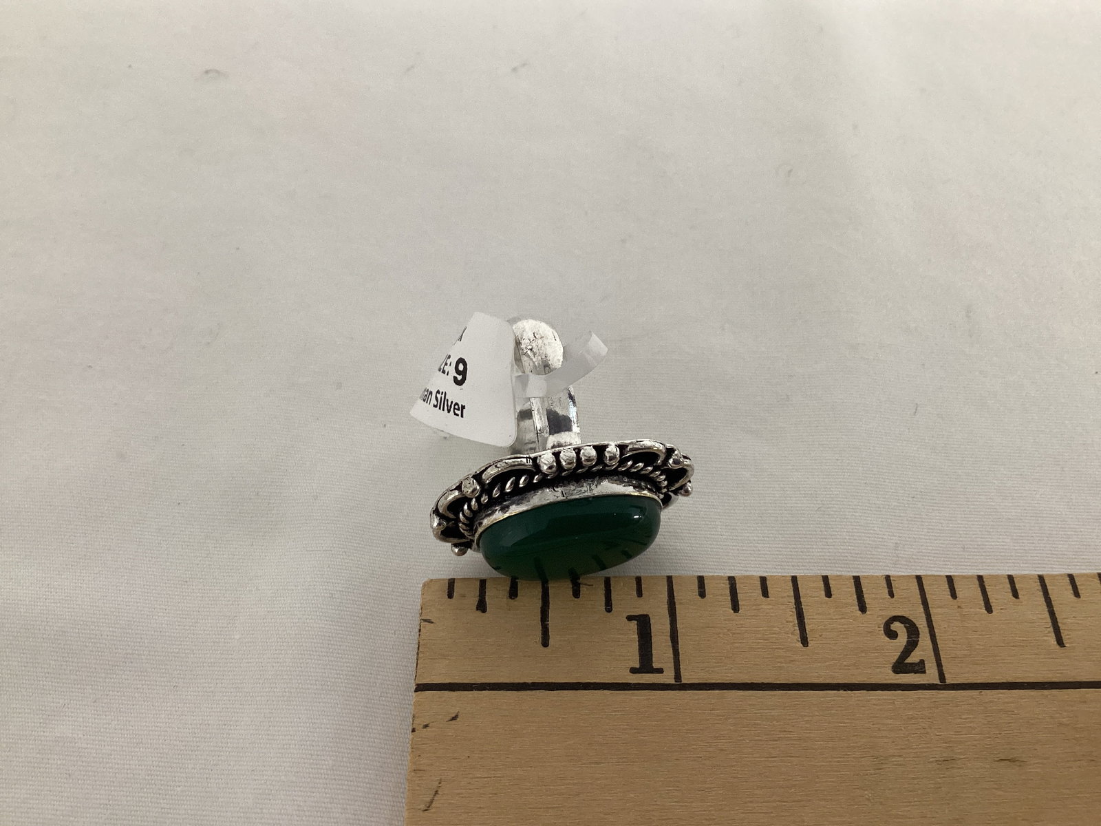 Green Onyx Size 9 Ring - 4