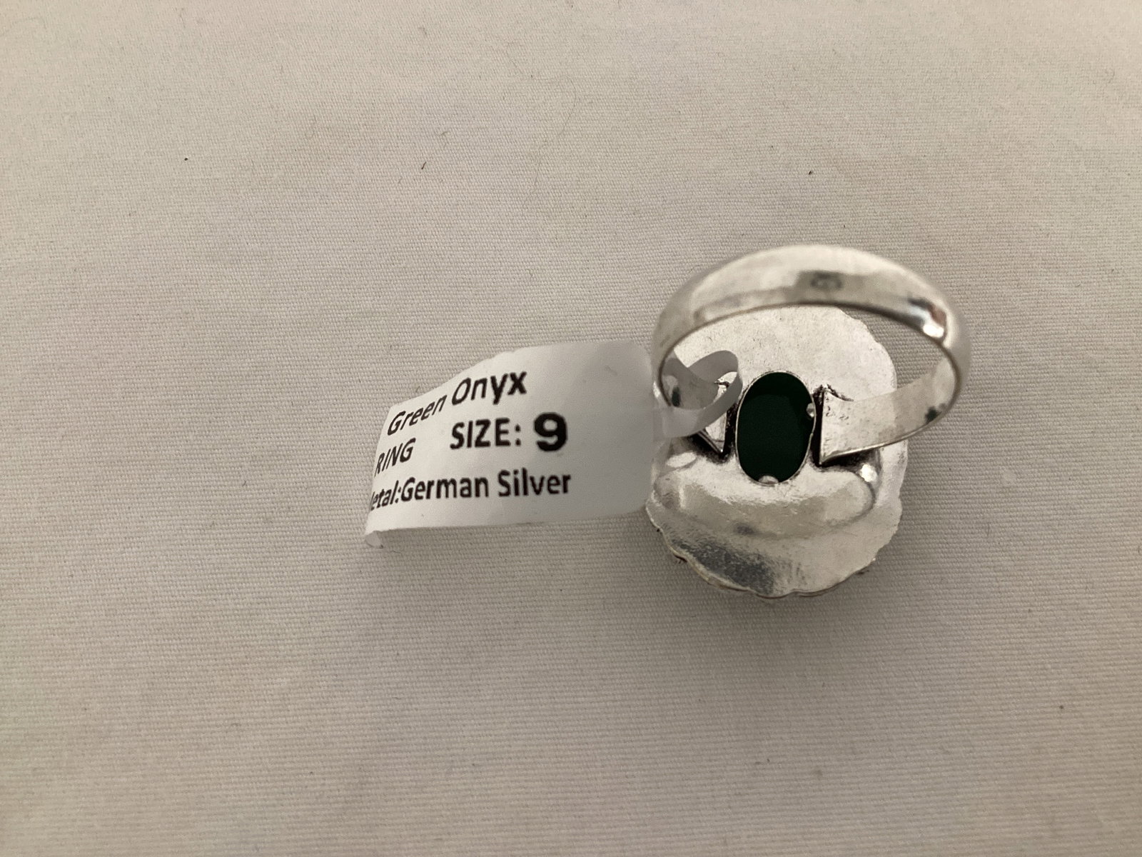 Green Onyx Size 9 Ring - 5