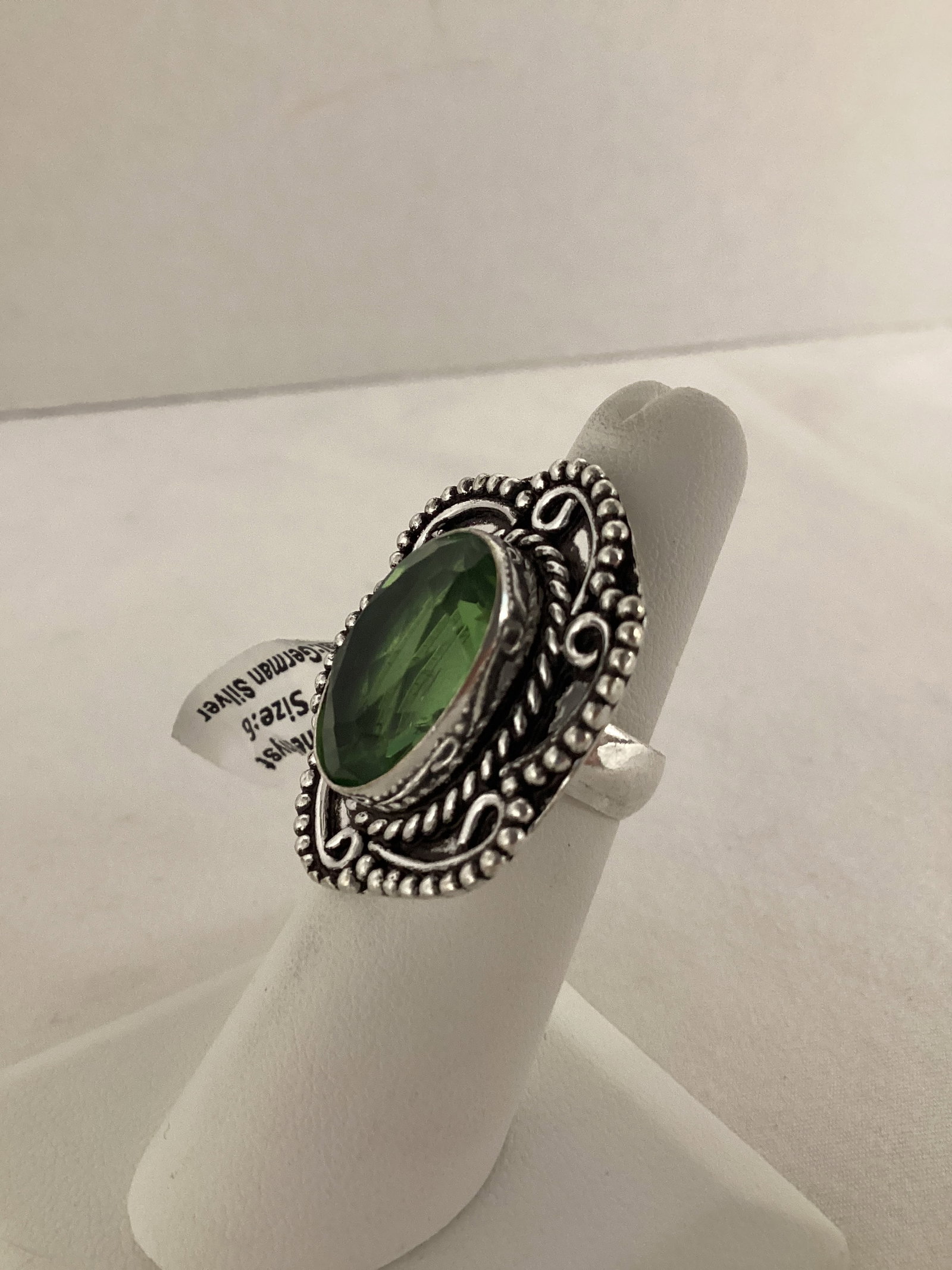 Green Amethyst Size 6 Ring - 2