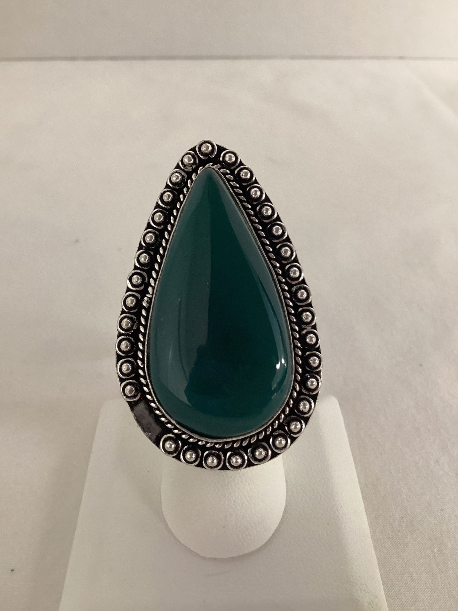 Green Onyx Size 7 Ring and Citrine Size 9 Ring - 7