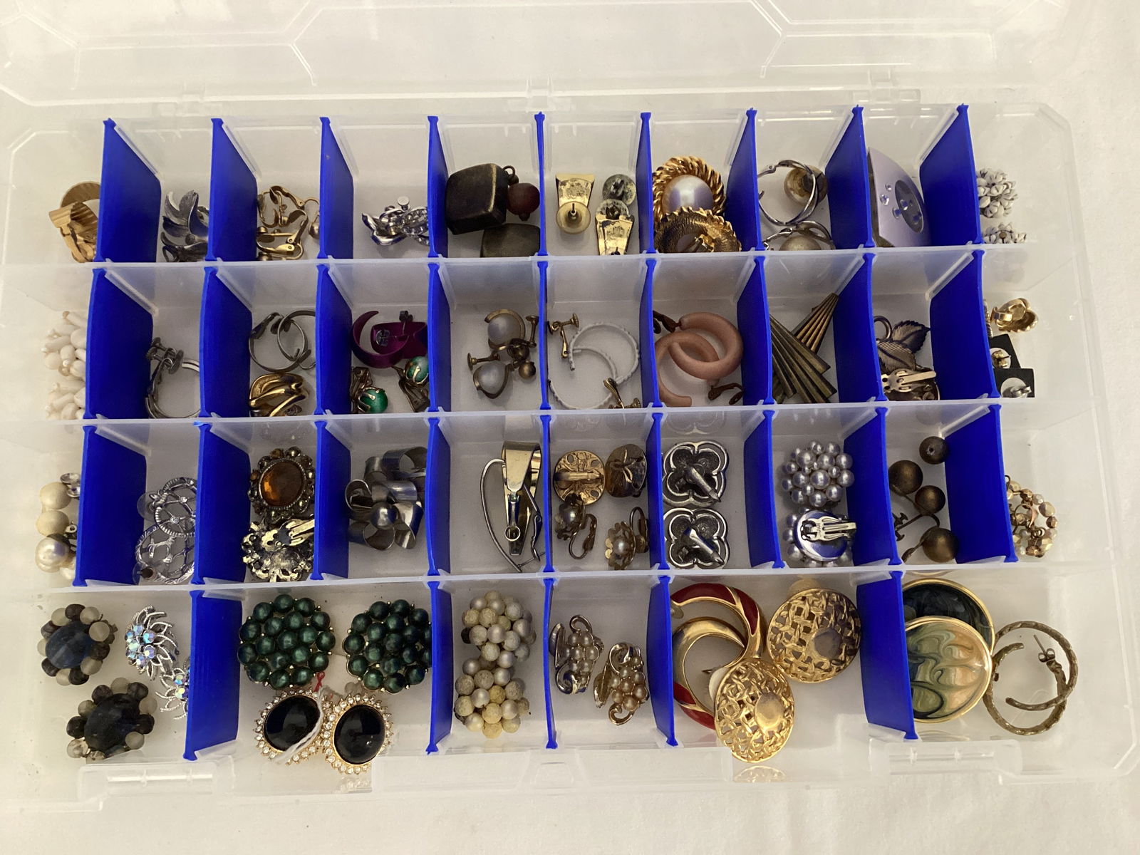 Pairs of Earrings: pierced and clip on 