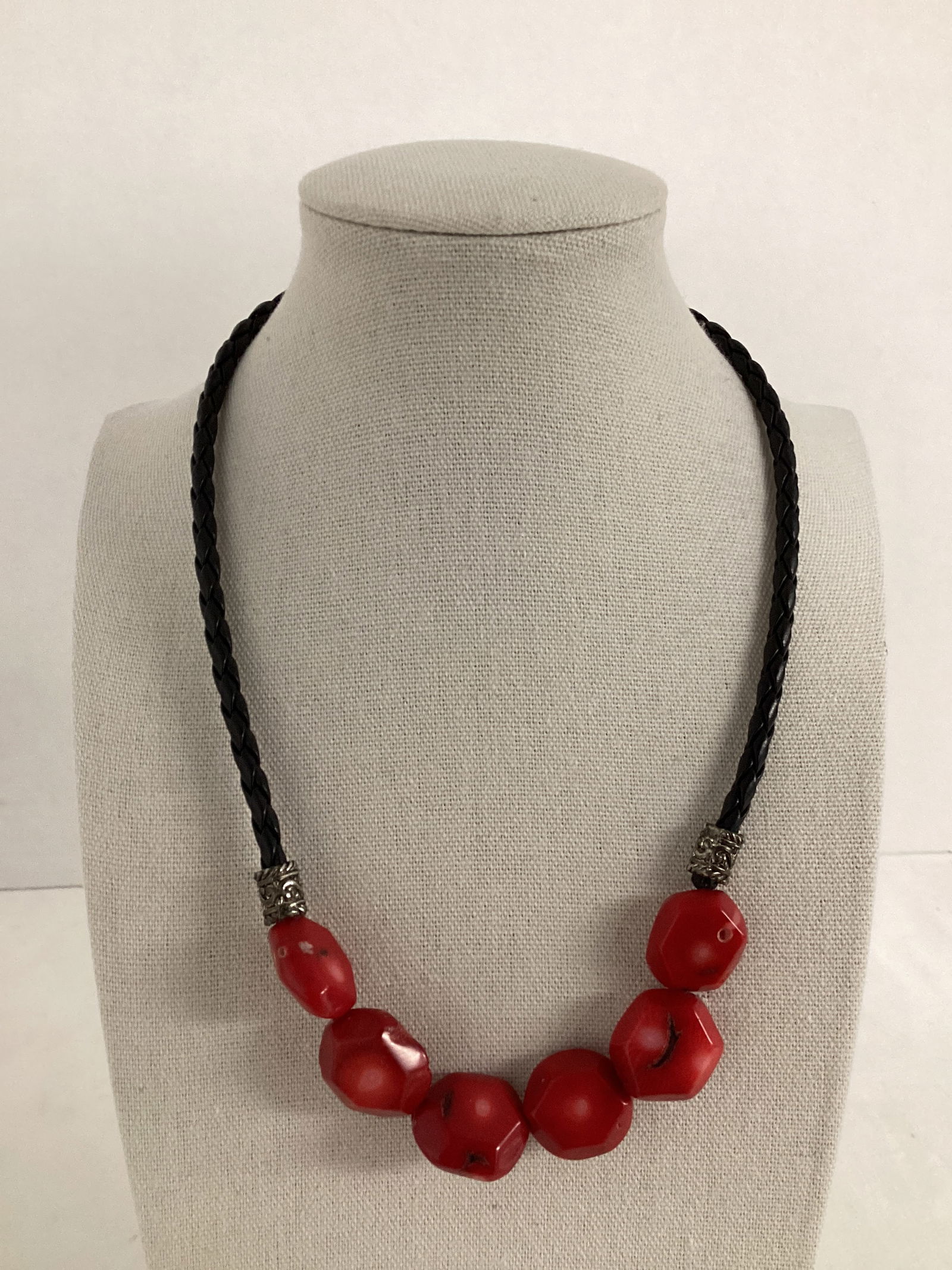 Necklace with Sterling Silver Clasp: . 